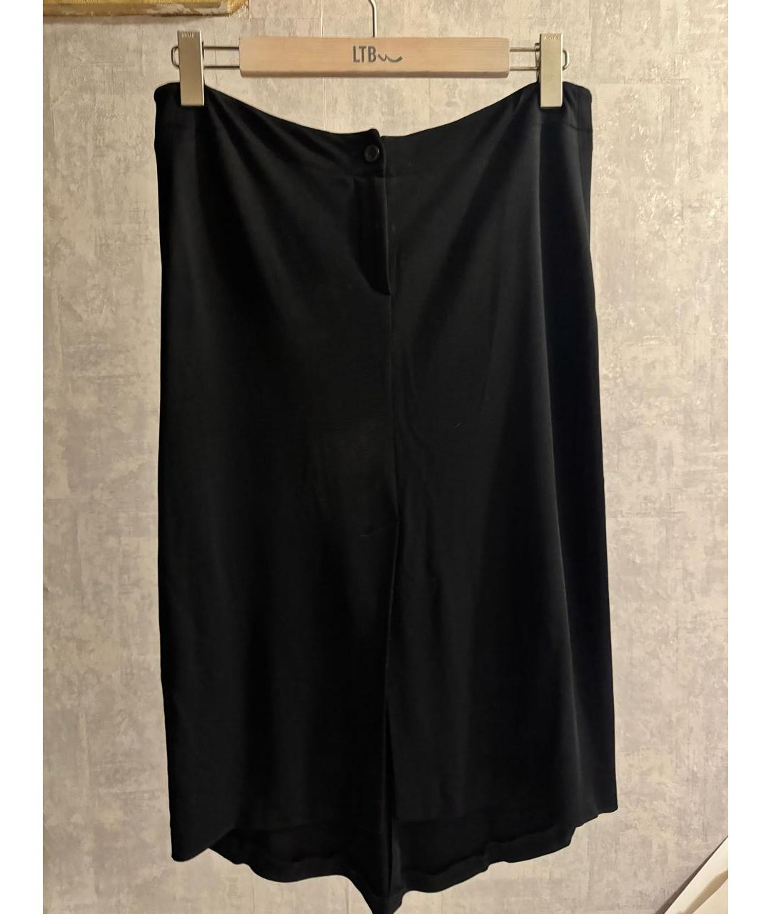 VALENTINO Черная вискозная юбка миди, фото 3