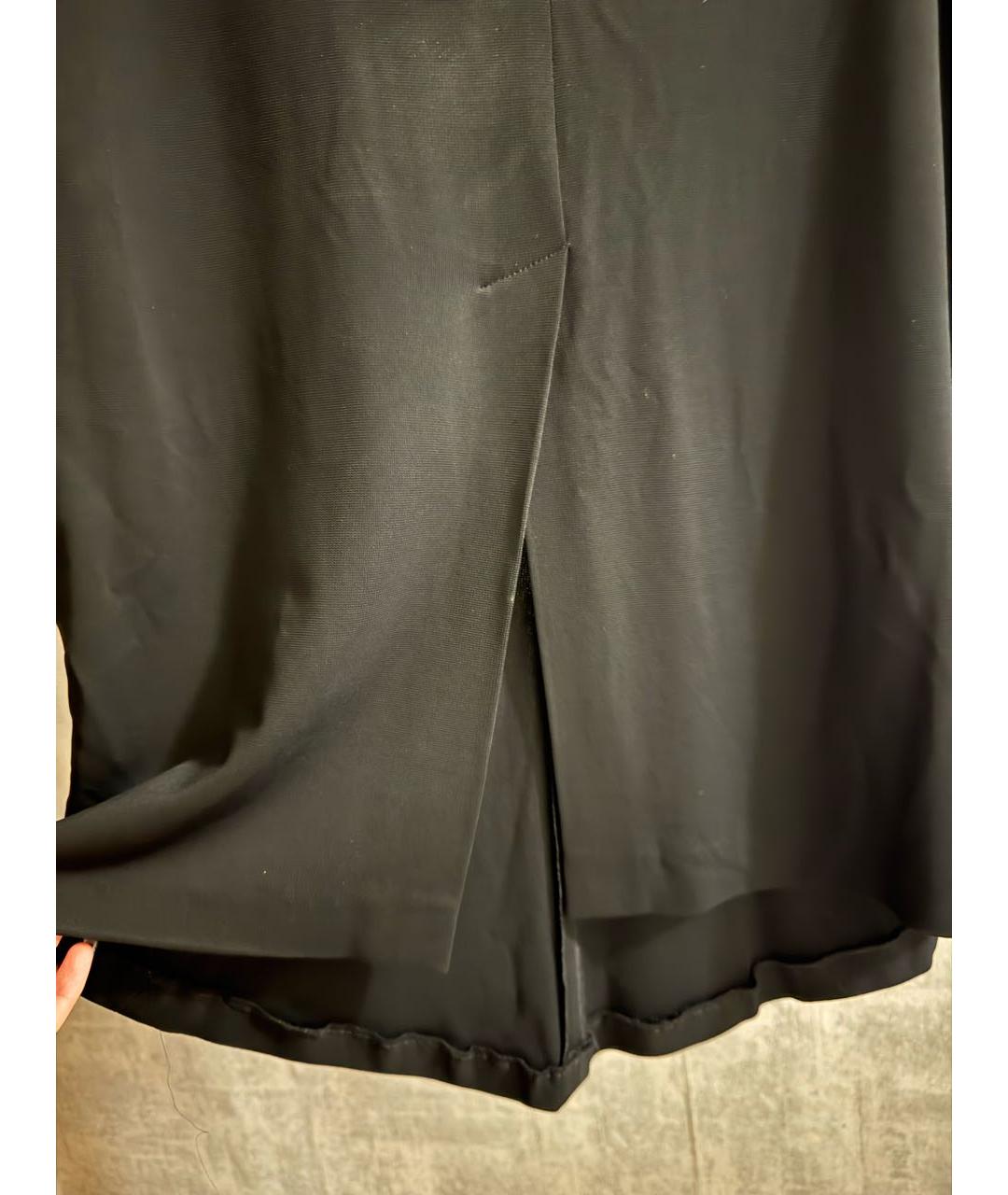 VALENTINO Черная вискозная юбка миди, фото 5