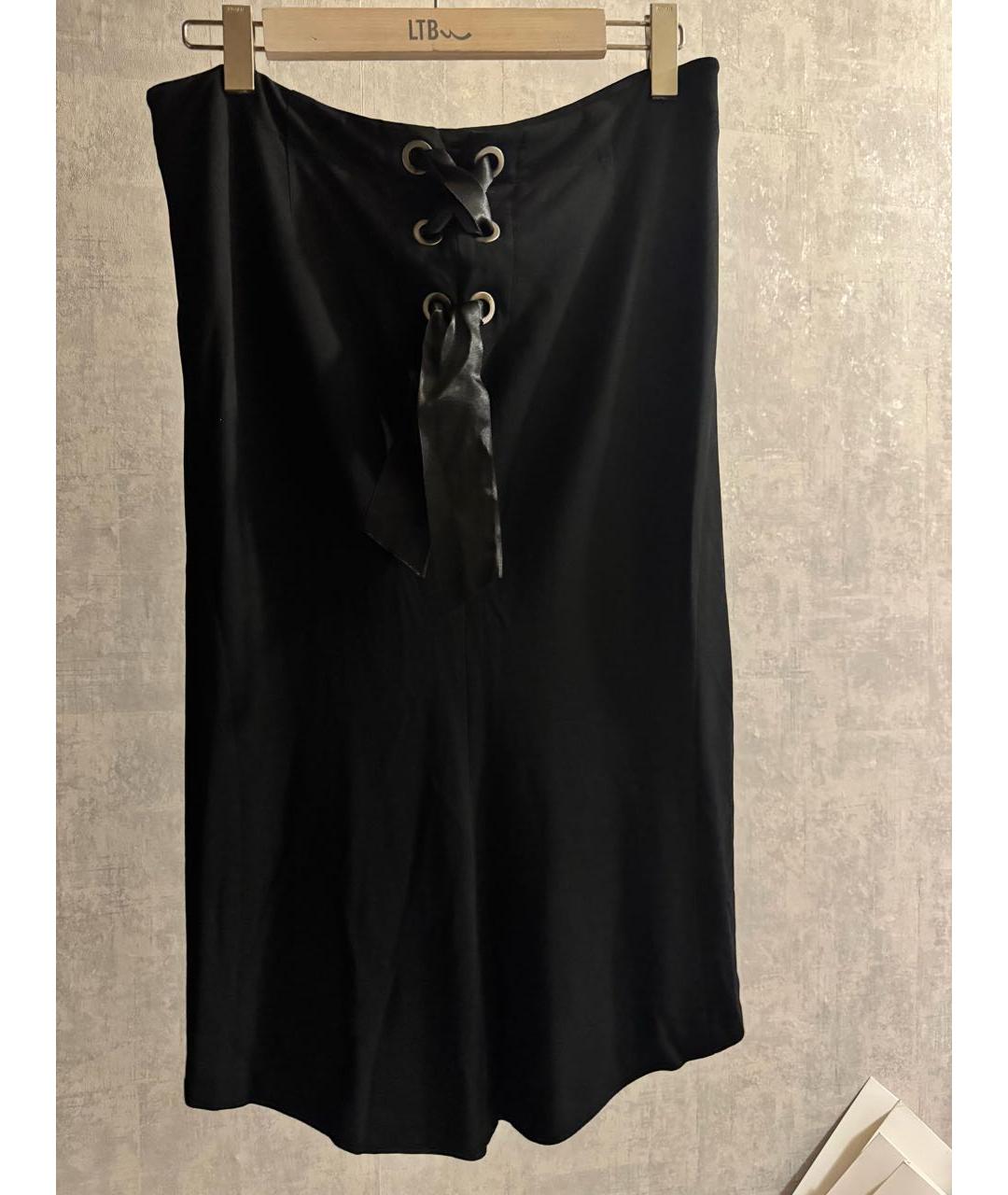VALENTINO Черная вискозная юбка миди, фото 2