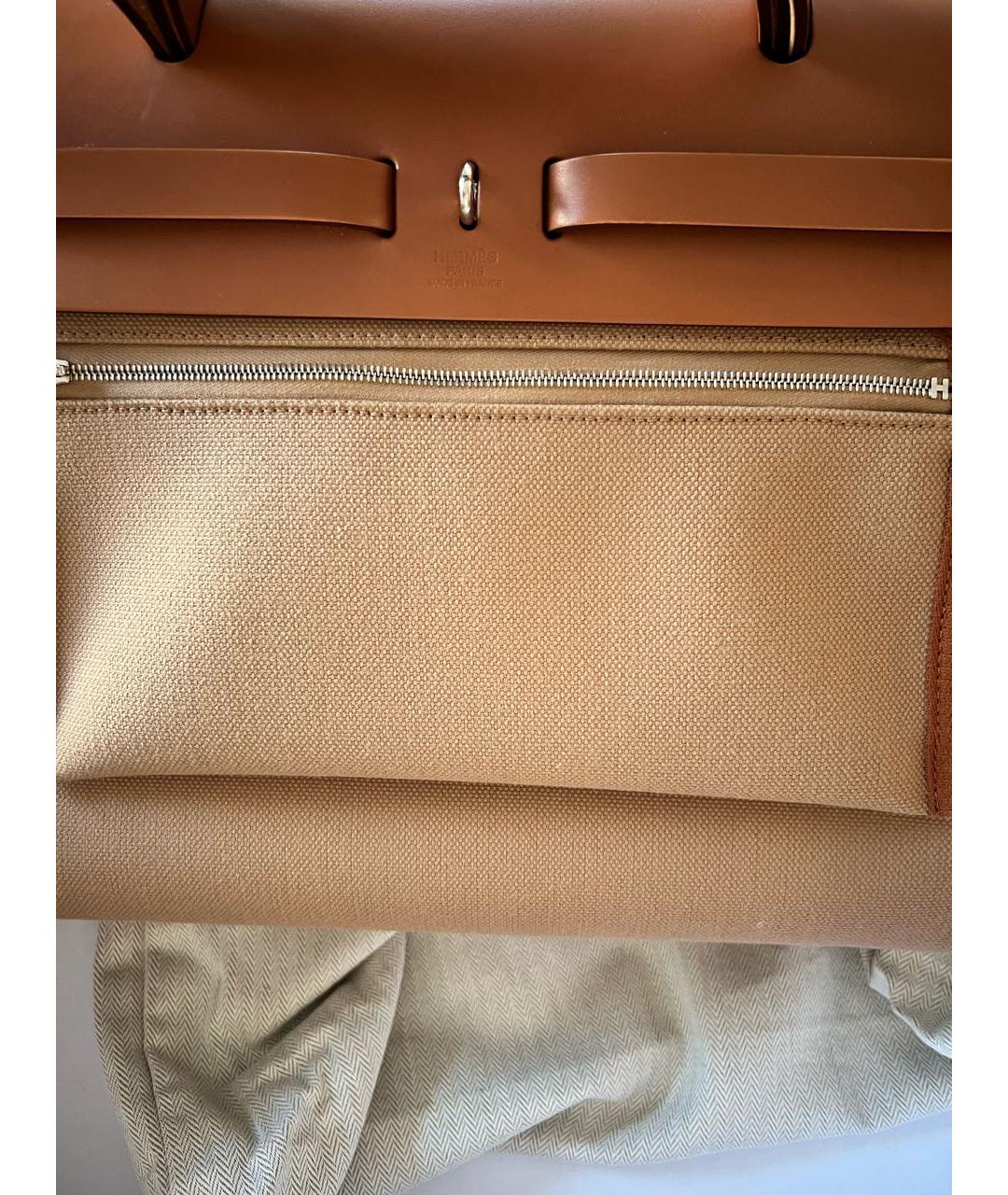 HERMES Коричневая тканевая сумка через плечо, фото 4