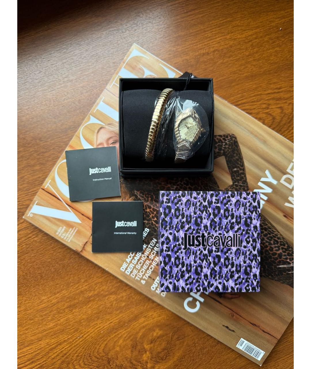 JUST CAVALLI Золотые стальные часы, фото 5