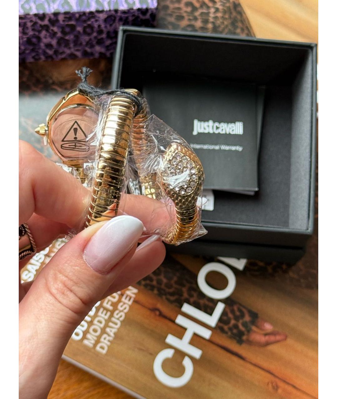 JUST CAVALLI Золотые стальные часы, фото 7