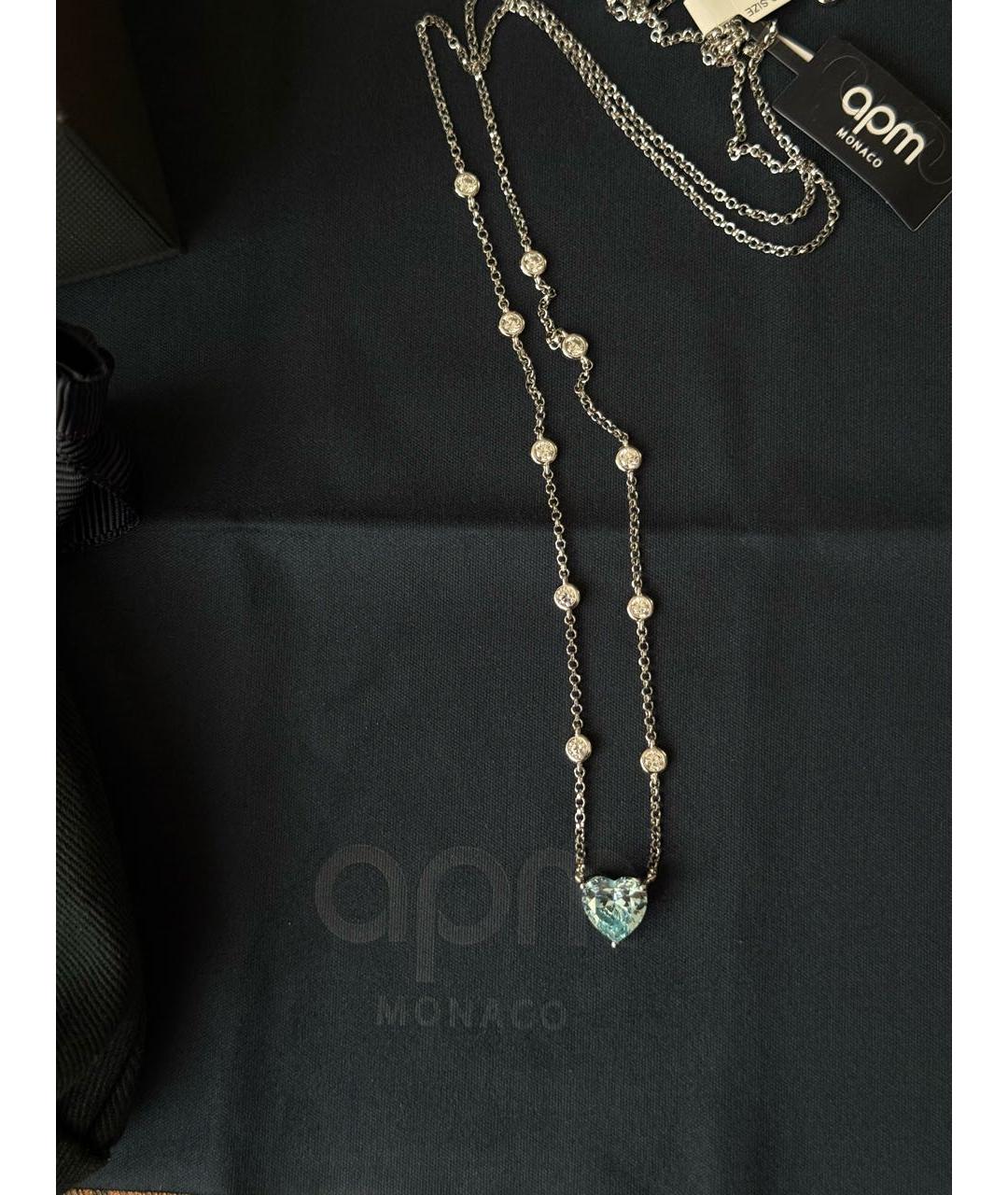 APM Monaco Бирюзовое серебряное колье, фото 3