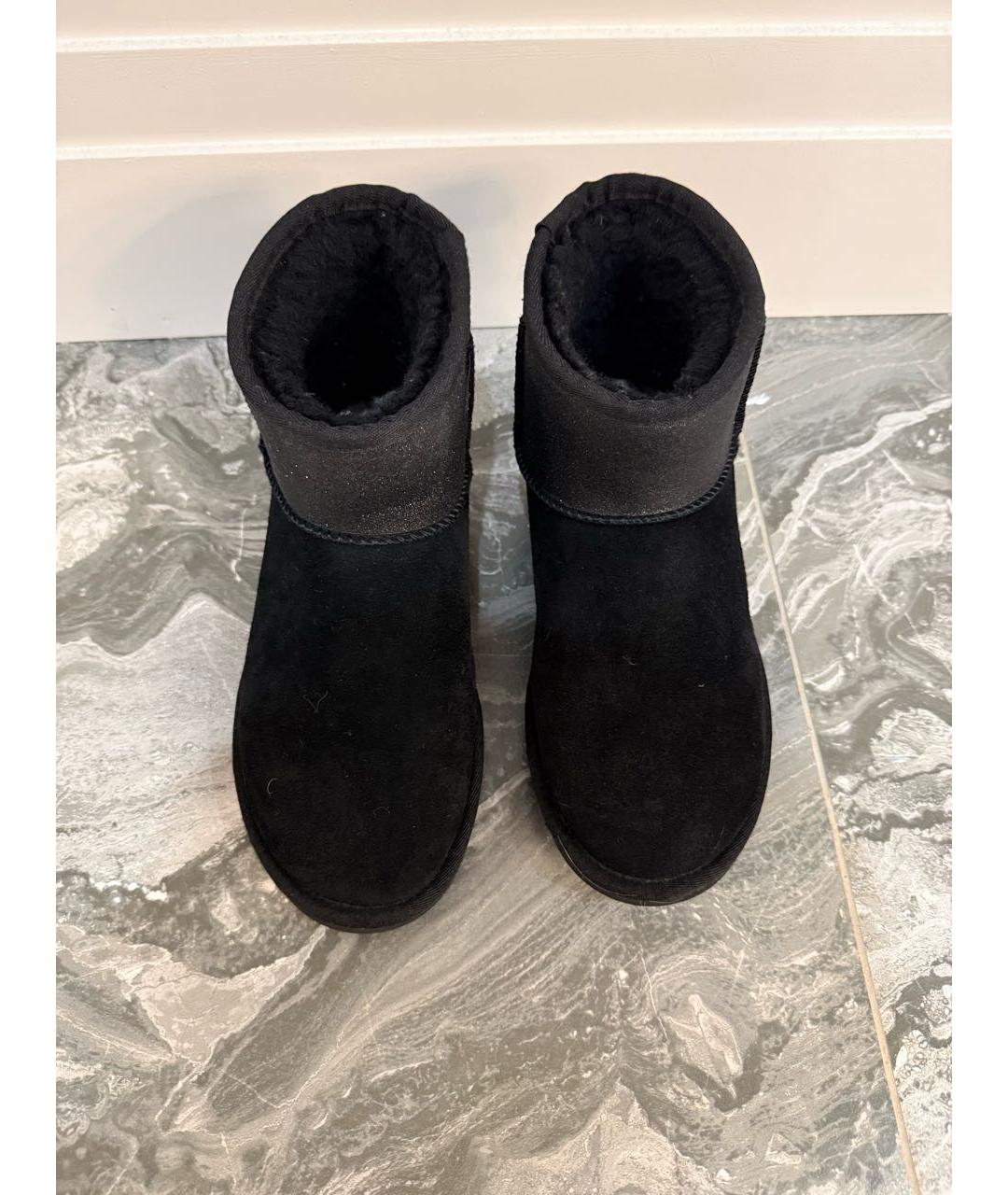 UGG AUSTRALIA Черные замшевые полусапоги, фото 2