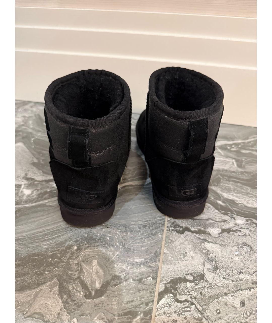UGG AUSTRALIA Черные замшевые полусапоги, фото 3