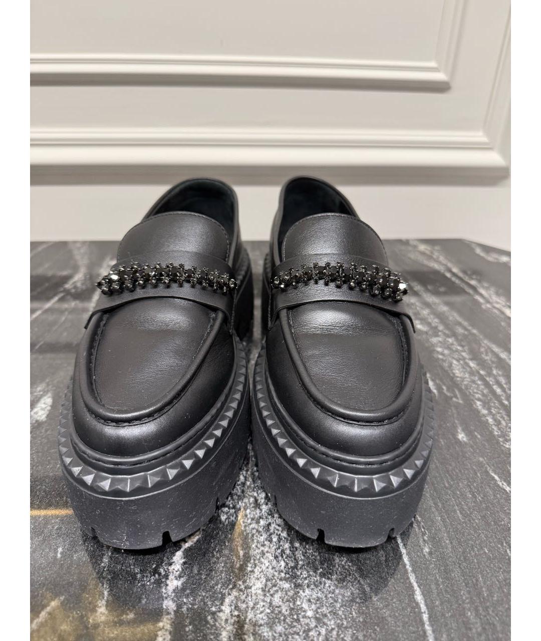 JIMMY CHOO Черные кожаные лоферы, фото 3