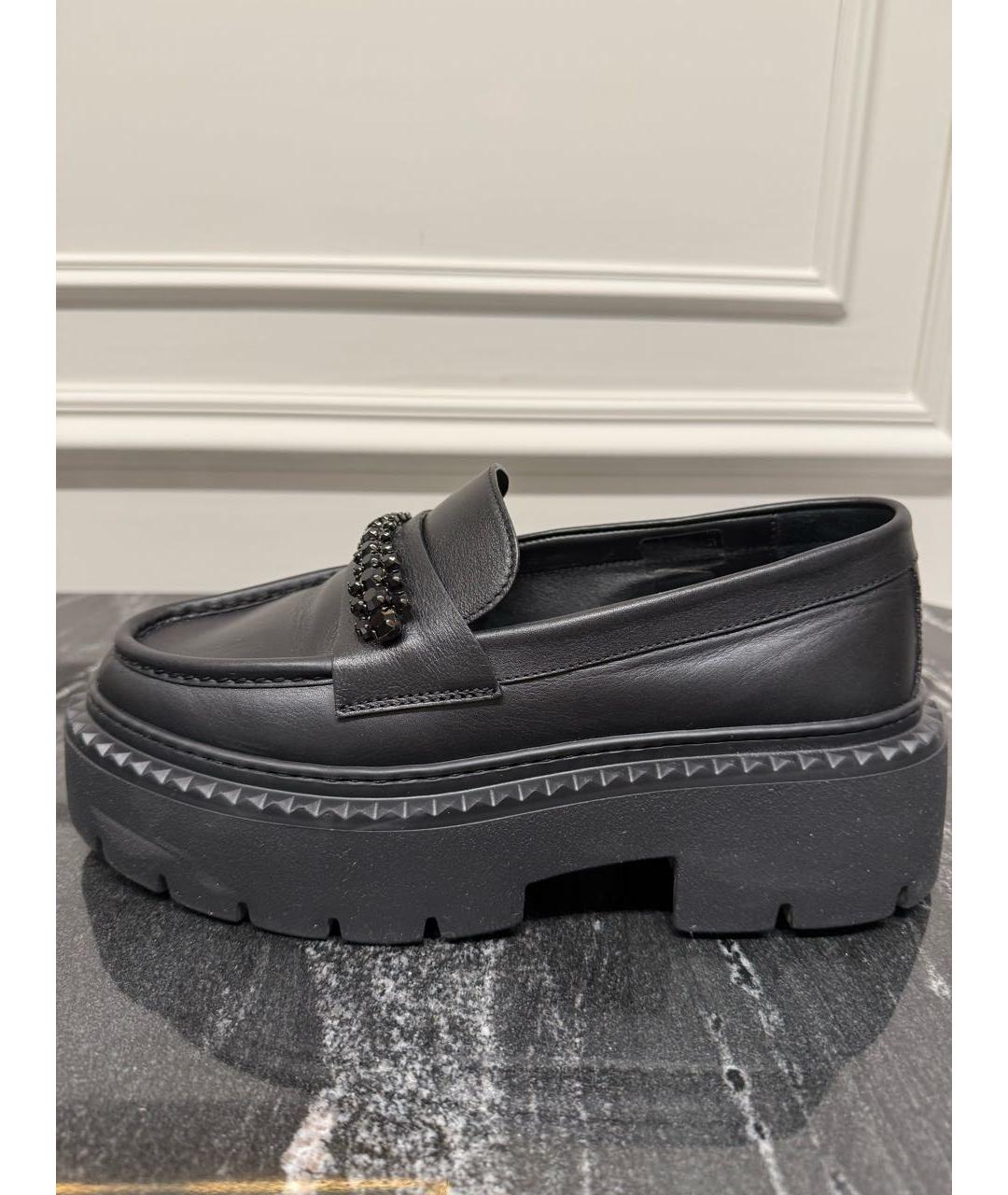 JIMMY CHOO Черные кожаные лоферы, фото 7