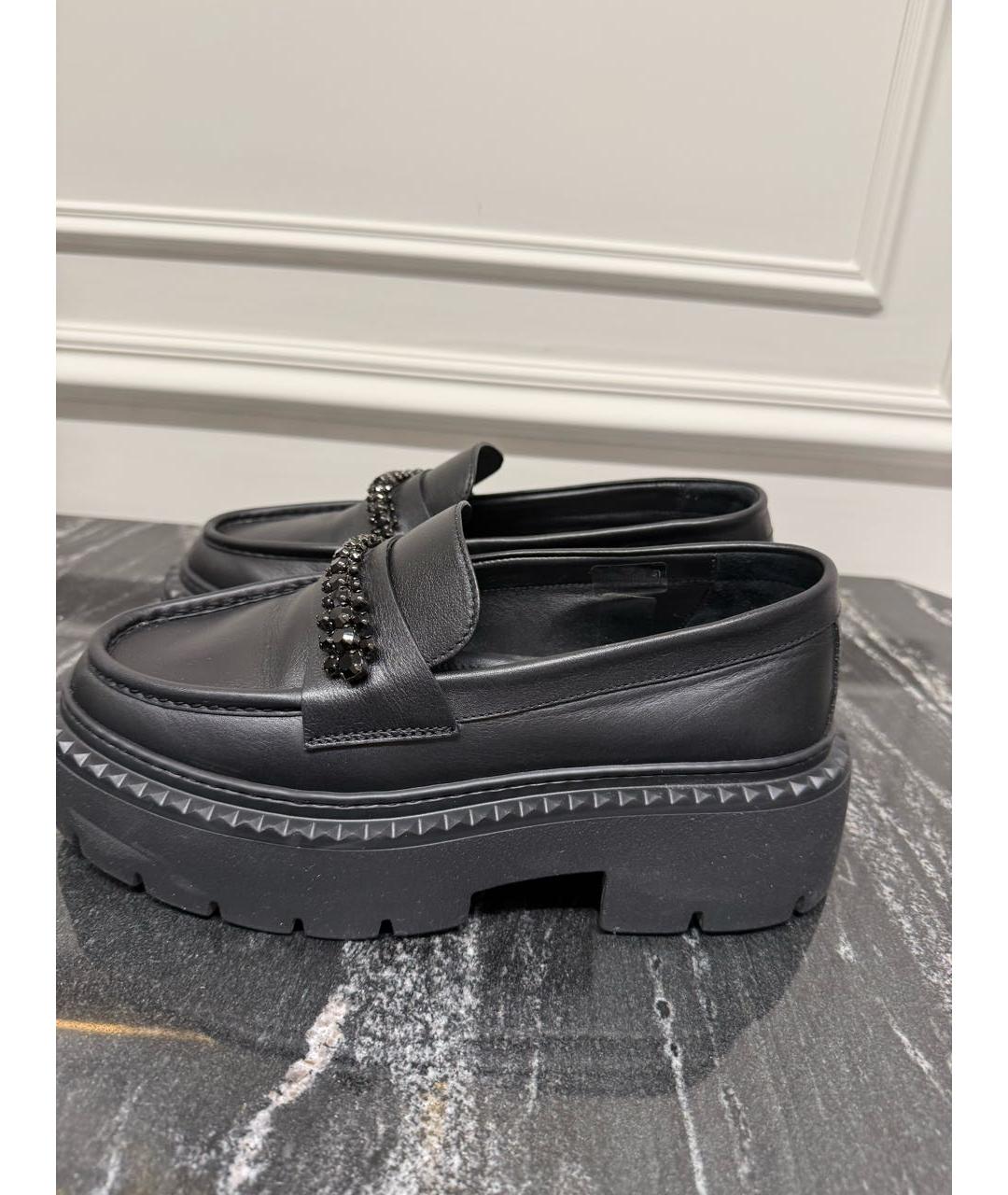 JIMMY CHOO Черные кожаные лоферы, фото 2