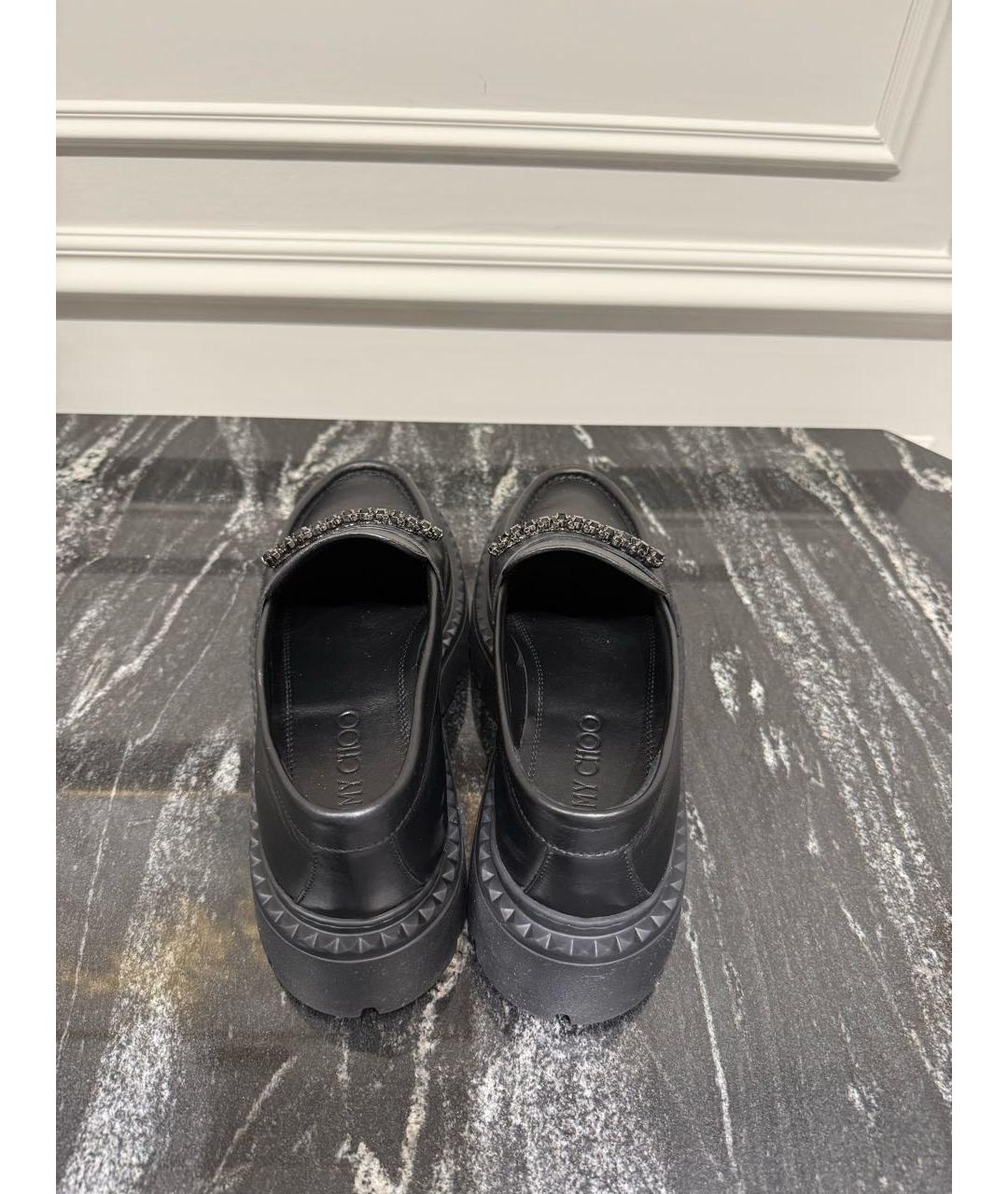JIMMY CHOO Черные кожаные лоферы, фото 4