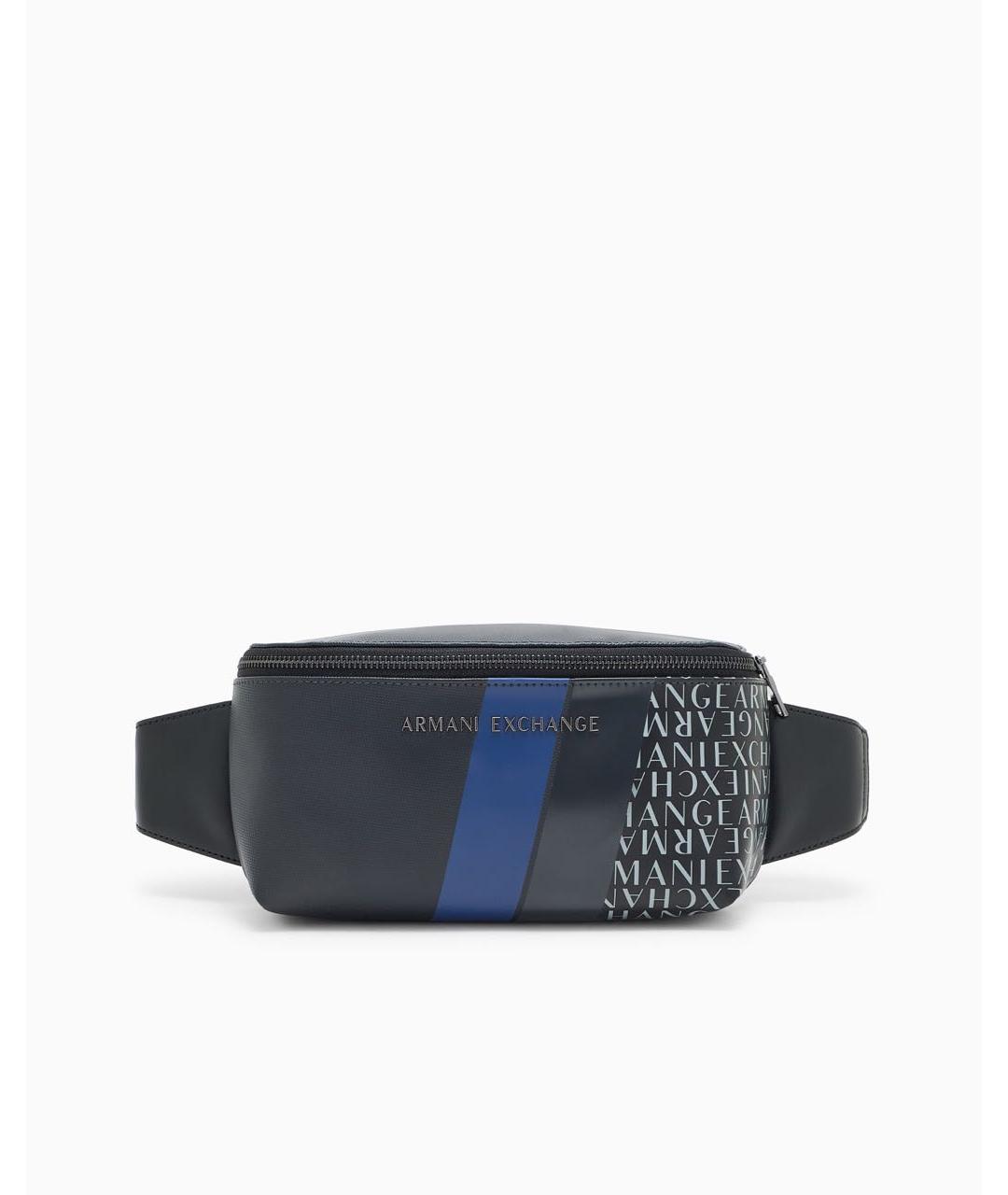 ARMANI EXCHANGE Темно-синяя поясная сумка из искусственной кожи, фото 8