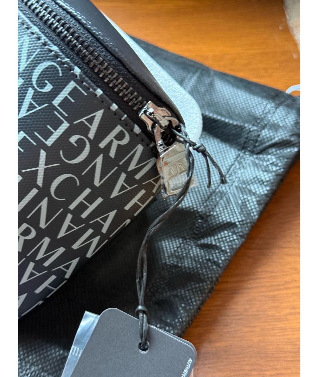 ARMANI EXCHANGE Темно-синяя поясная сумка из искусственной кожи, фото 5