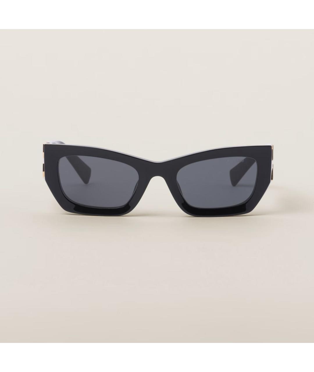 MIU MIU Черные пластиковые солнцезащитные очки, фото 2