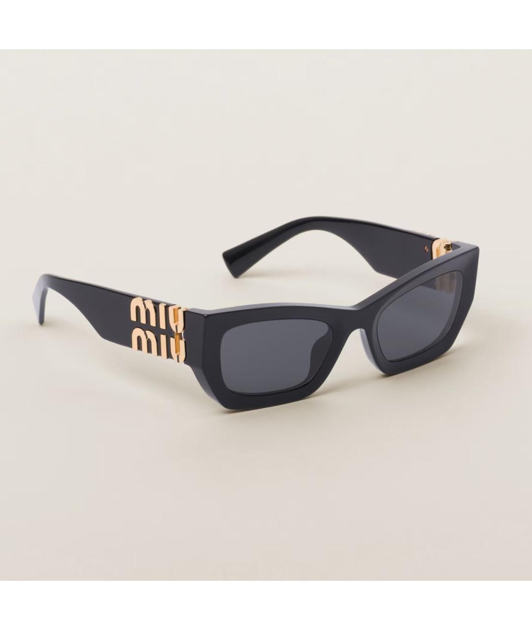 MIU MIU Черные пластиковые солнцезащитные очки, фото 7