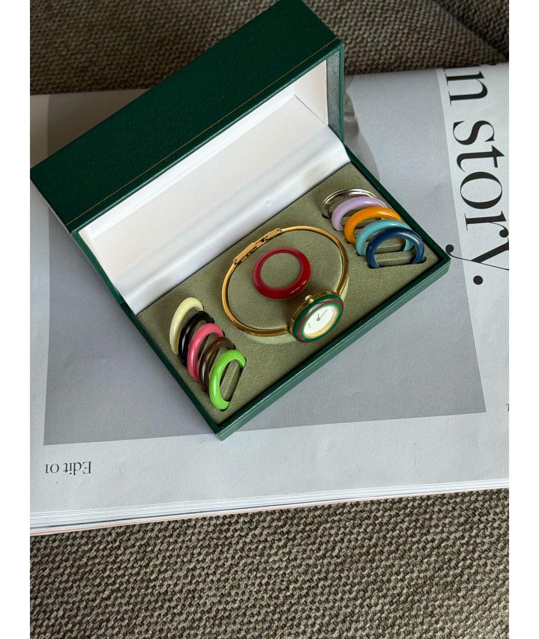 GUCCI Золотые позолоченные часы, фото 5