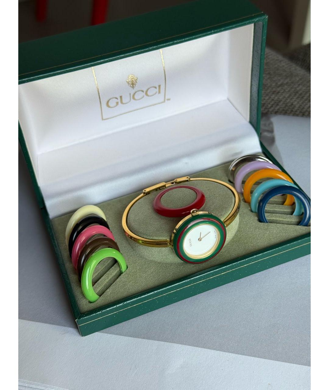 GUCCI Золотые позолоченные часы, фото 3