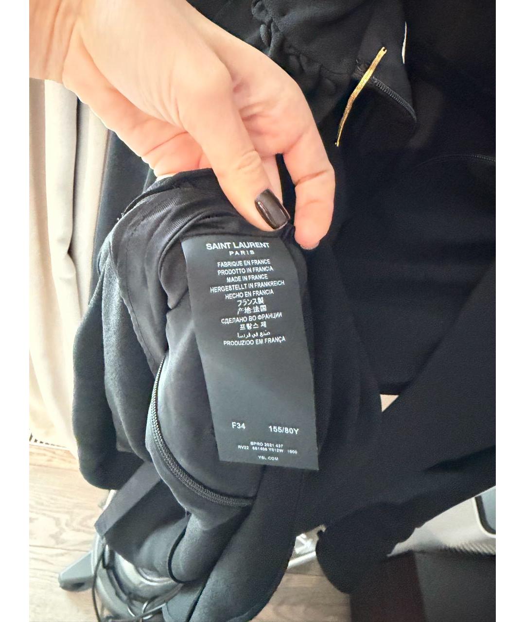 SAINT LAURENT Черное коктейльное платье, фото 3