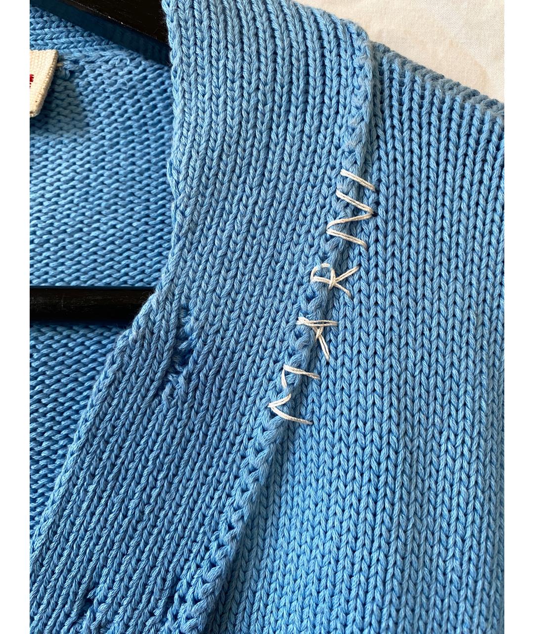 MARNI Голубой хлопковый кардиган, фото 5
