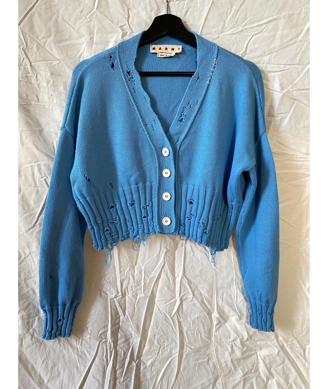 MARNI Голубой хлопковый кардиган, фото 3