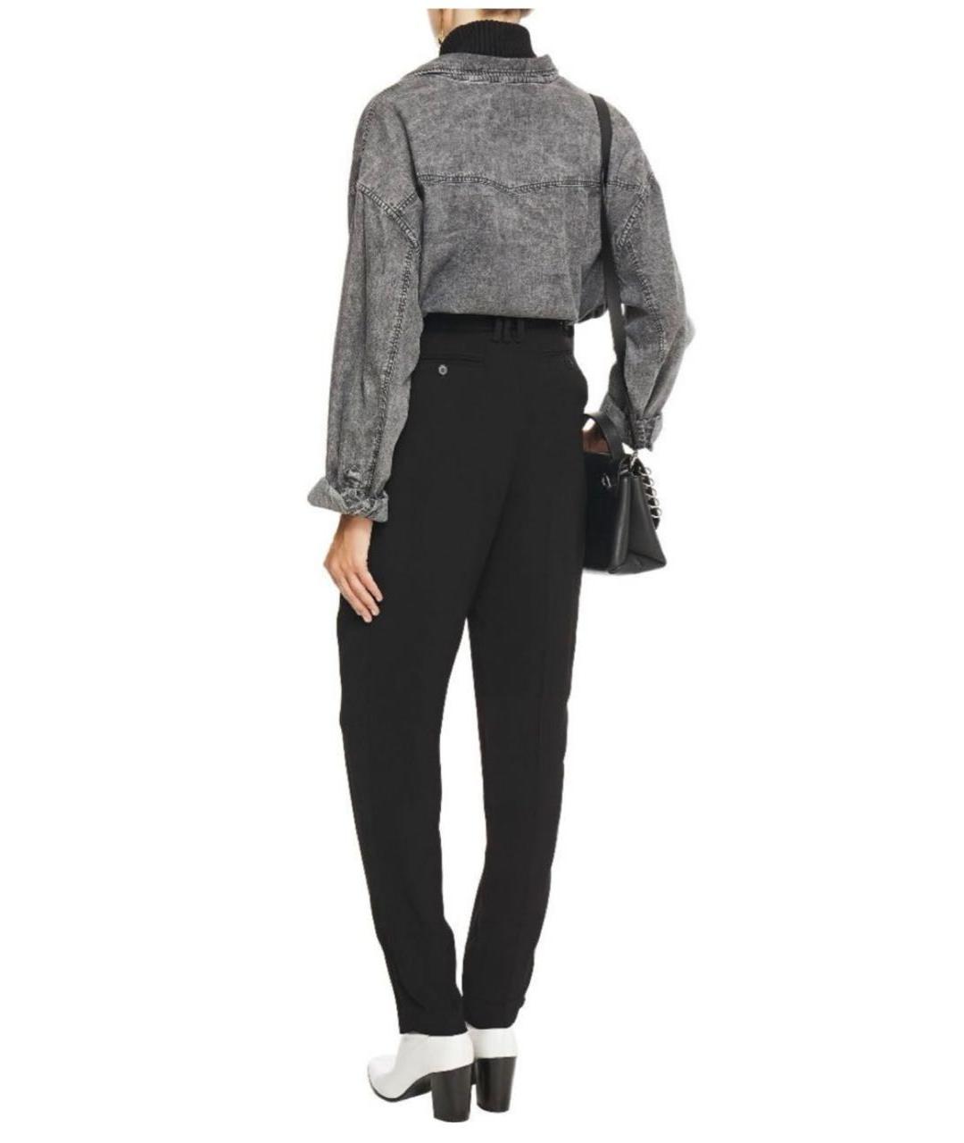 IRO Черные вискозные прямые брюки, фото 3