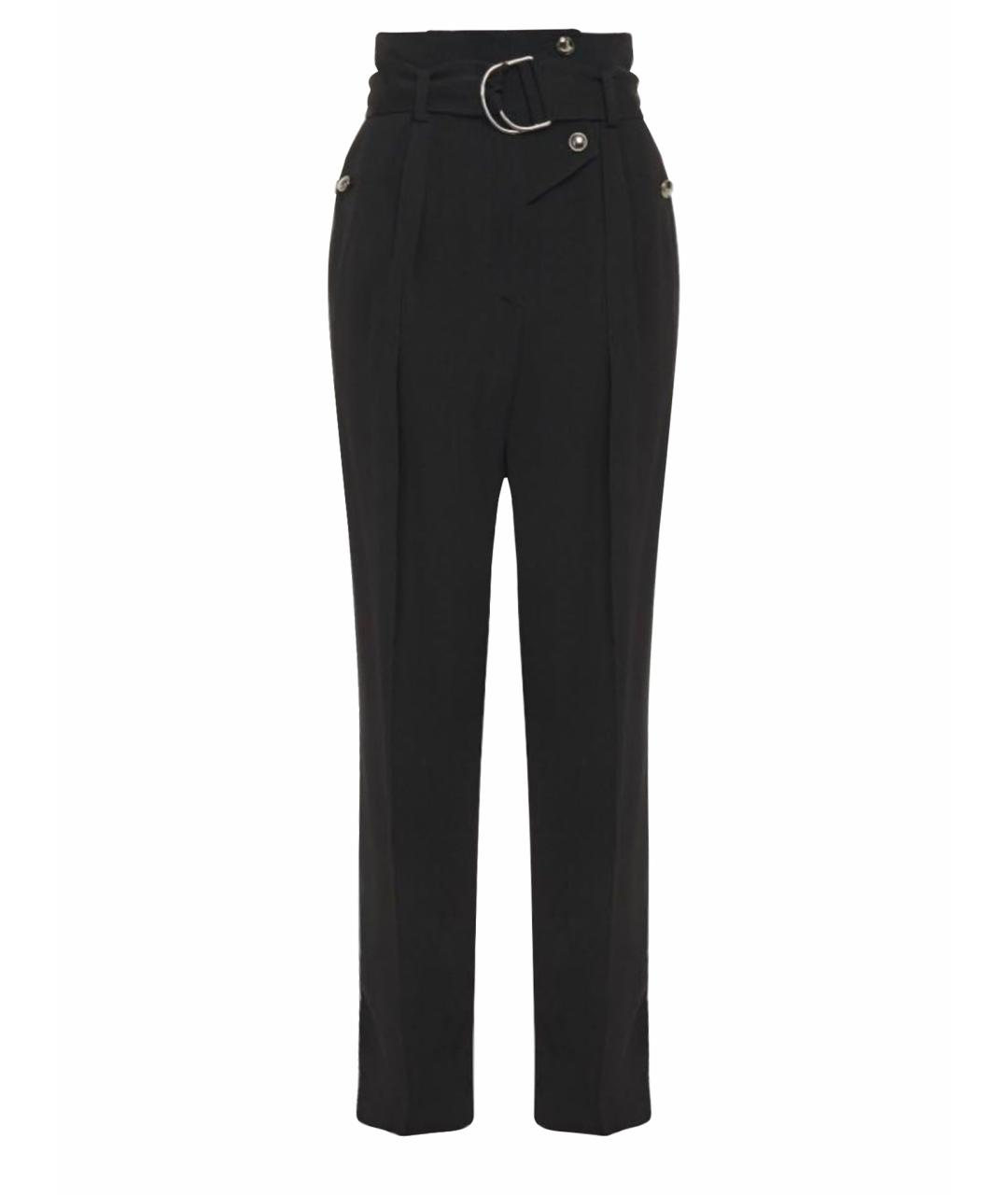 IRO Черные вискозные прямые брюки, фото 6