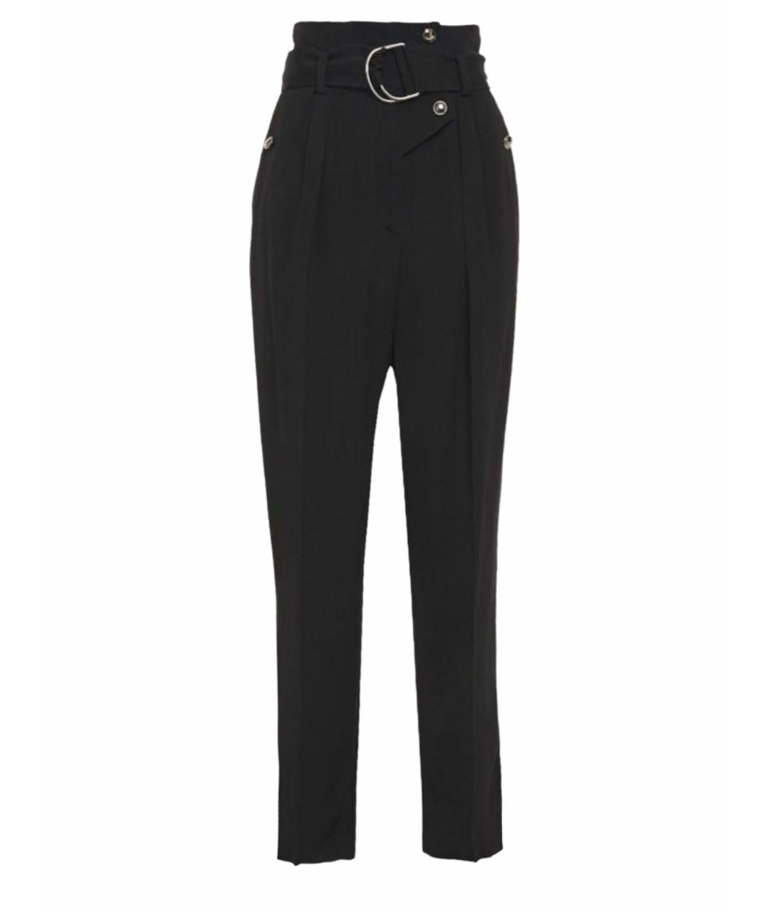 IRO Черные вискозные прямые брюки, фото 1