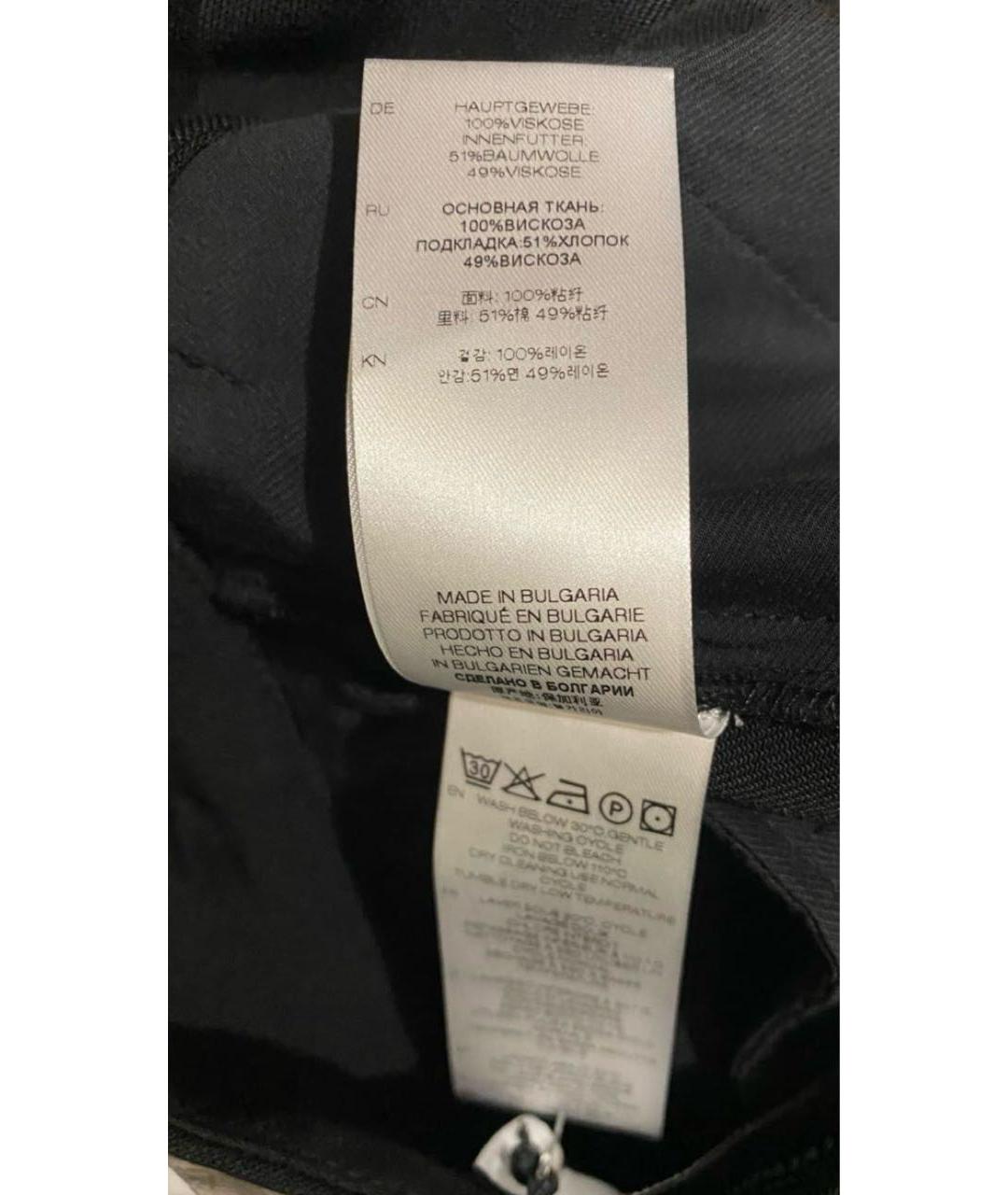 IRO Черные вискозные прямые брюки, фото 5