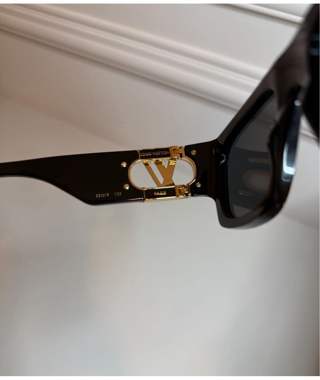 LOUIS VUITTON Черные пластиковые солнцезащитные очки, фото 5