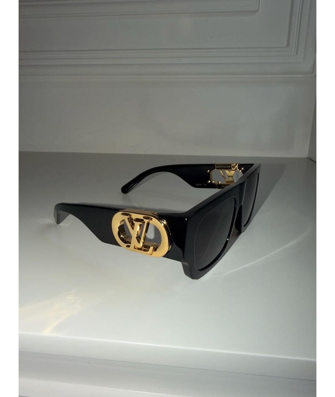 LOUIS VUITTON Черные пластиковые солнцезащитные очки, фото 2