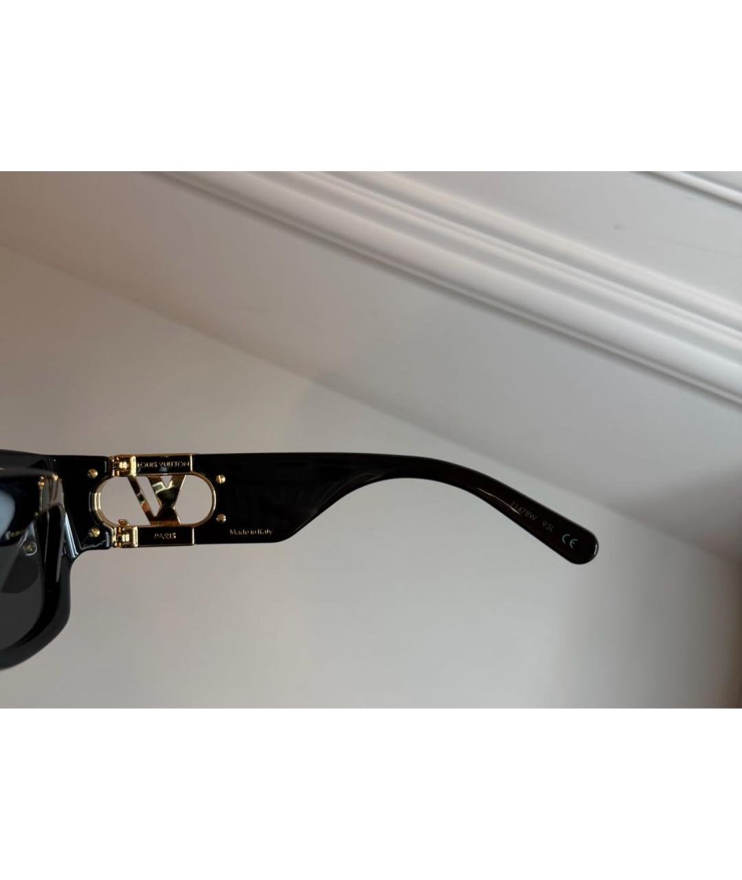 LOUIS VUITTON Черные пластиковые солнцезащитные очки, фото 6