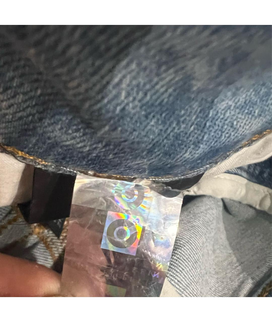 PHILIPP PLEIN Голубые хлопко-эластановые джинсы слим, фото 7