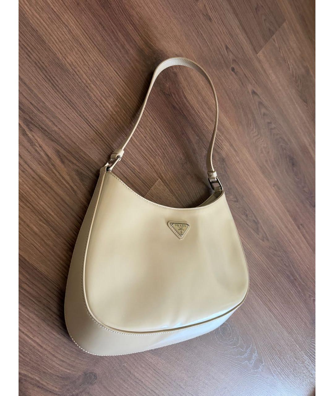 PRADA Бежевая кожаная сумка через плечо, фото 2