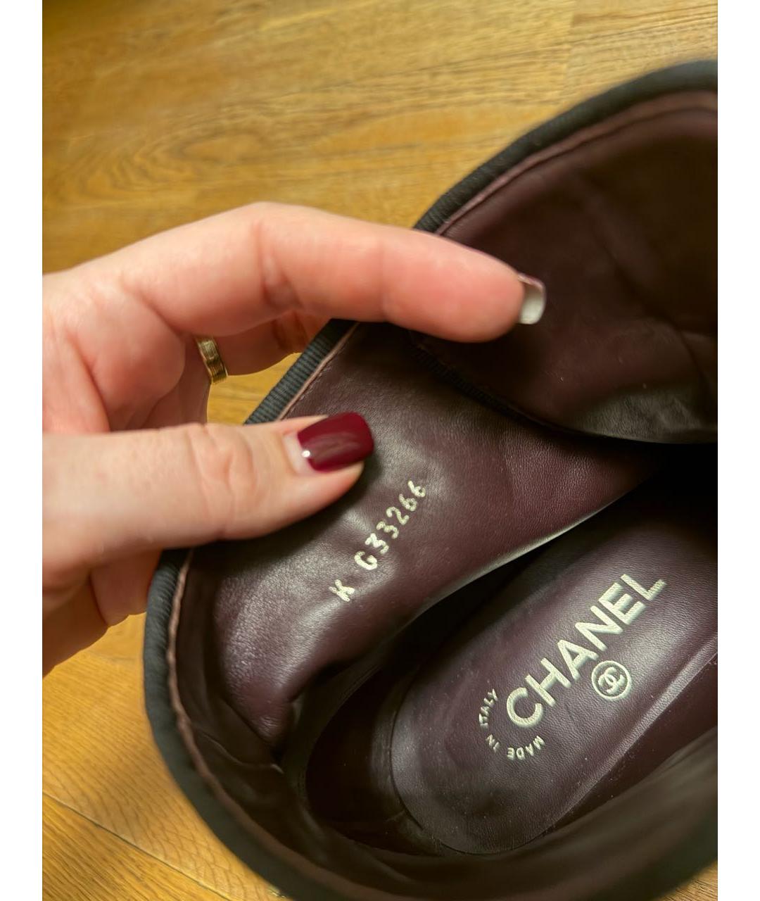 CHANEL Черные текстильные ботинки, фото 6