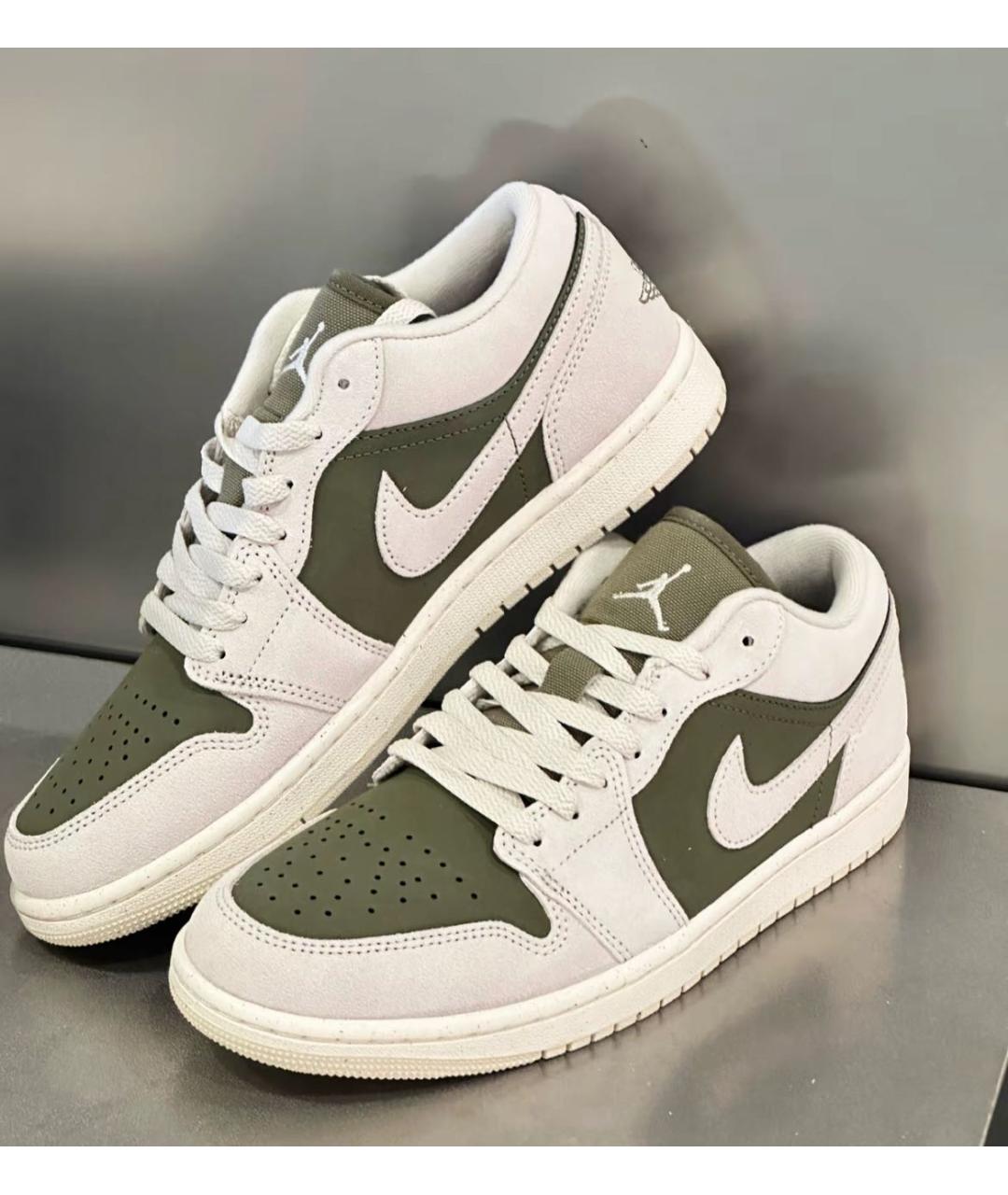 JORDAN Хаки замшевые кроссовки, фото 3