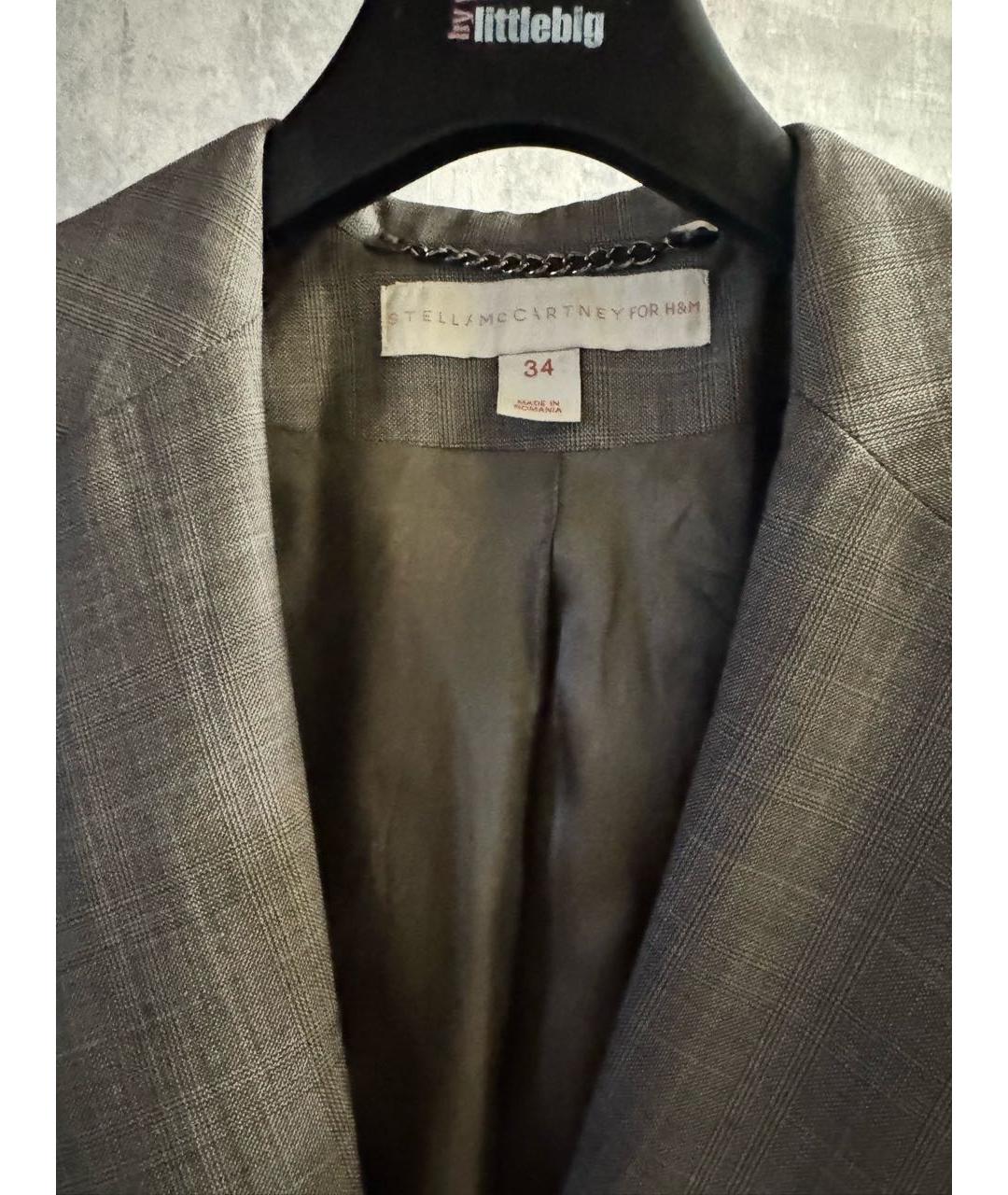 STELLA MCCARTNEY Серый шерстяной жакет/пиджак, фото 3