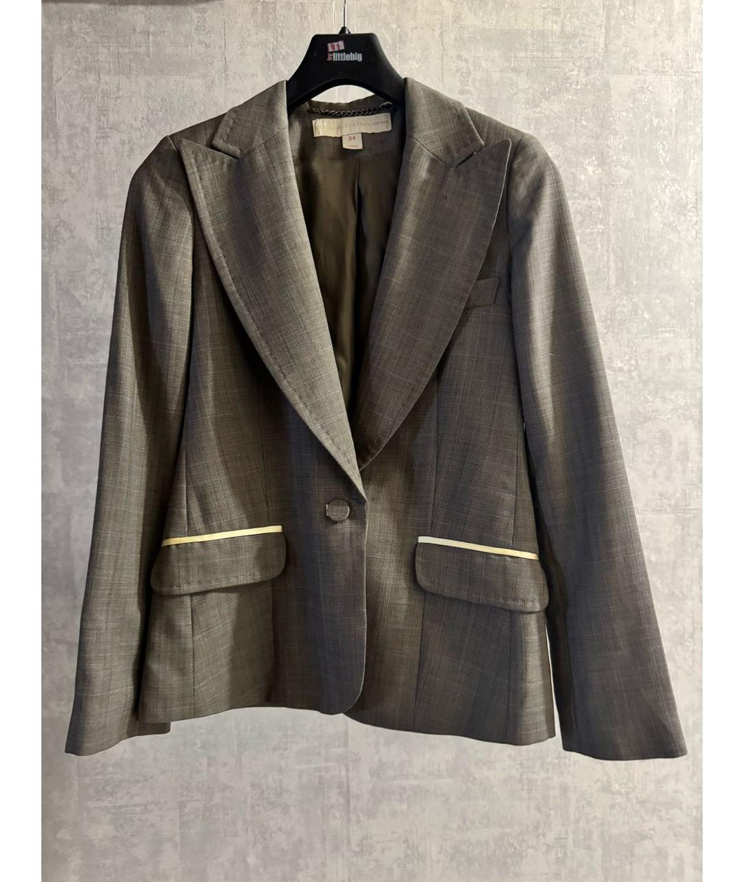 STELLA MCCARTNEY Серый шерстяной жакет/пиджак, фото 8