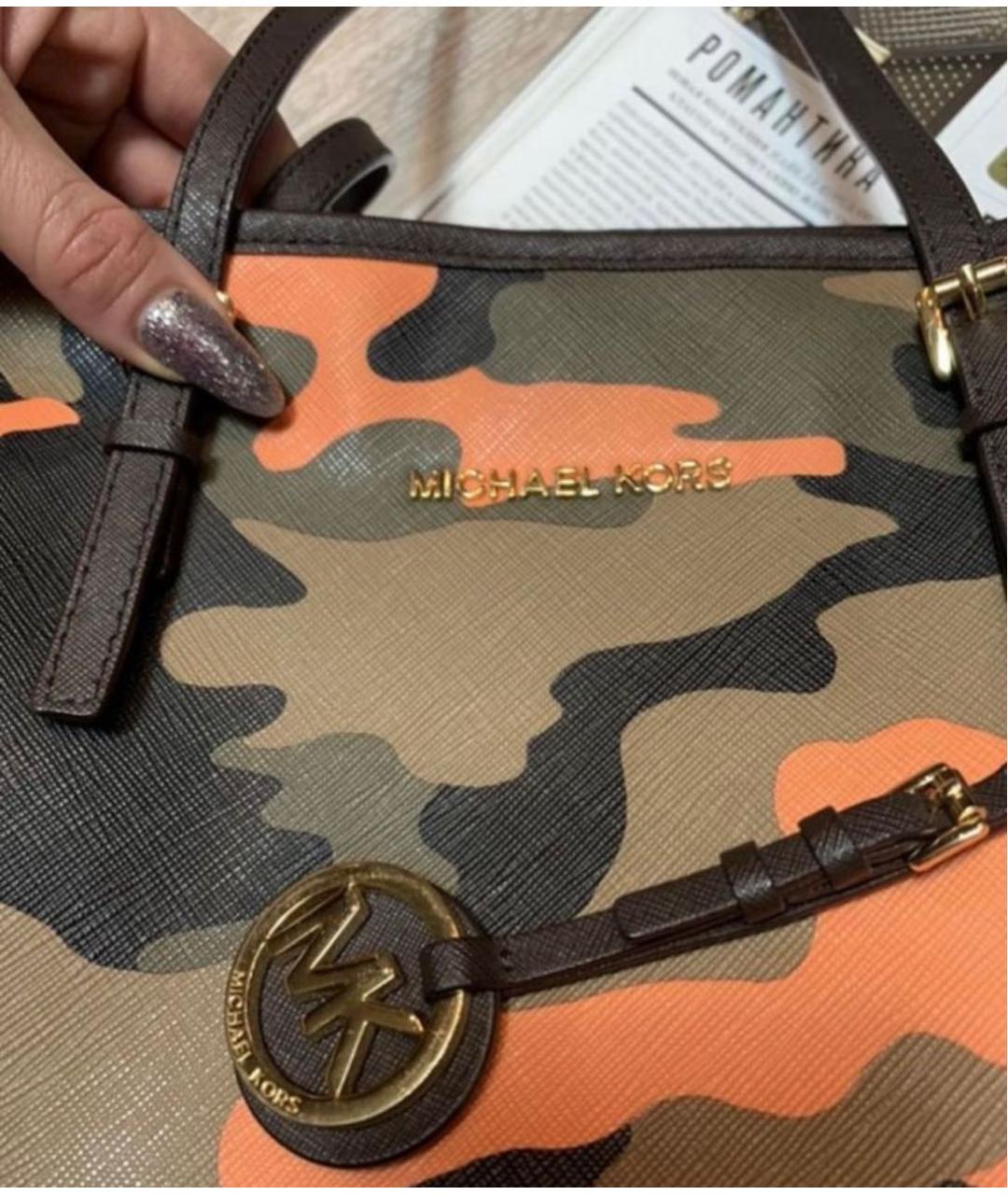 MICHAEL KORS Хаки сумка тоут, фото 5