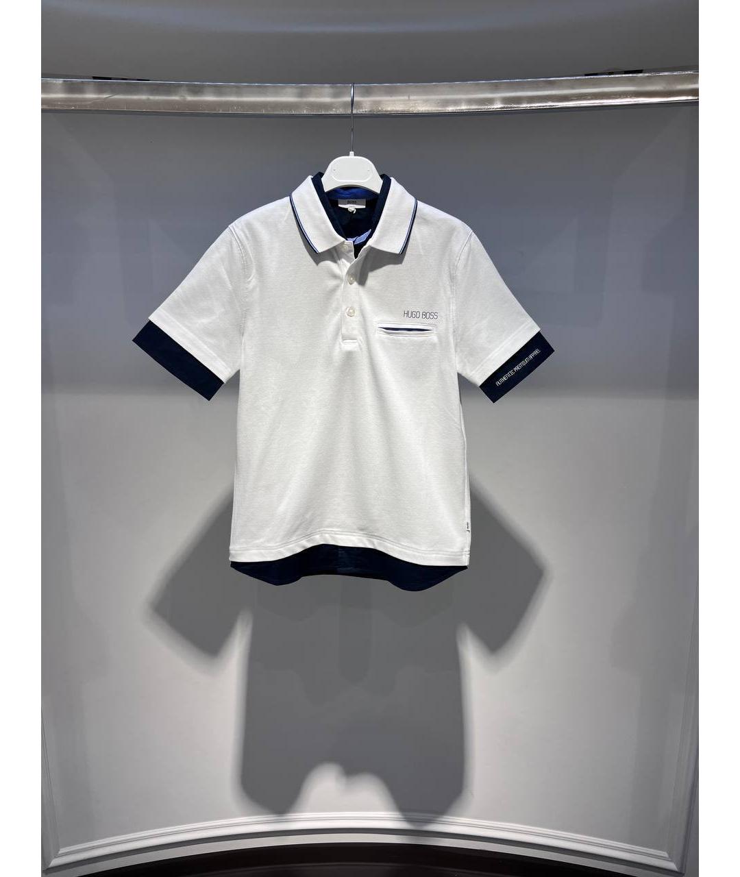 HUGO BOSS Белая хлопковая детская футболка, фото 4