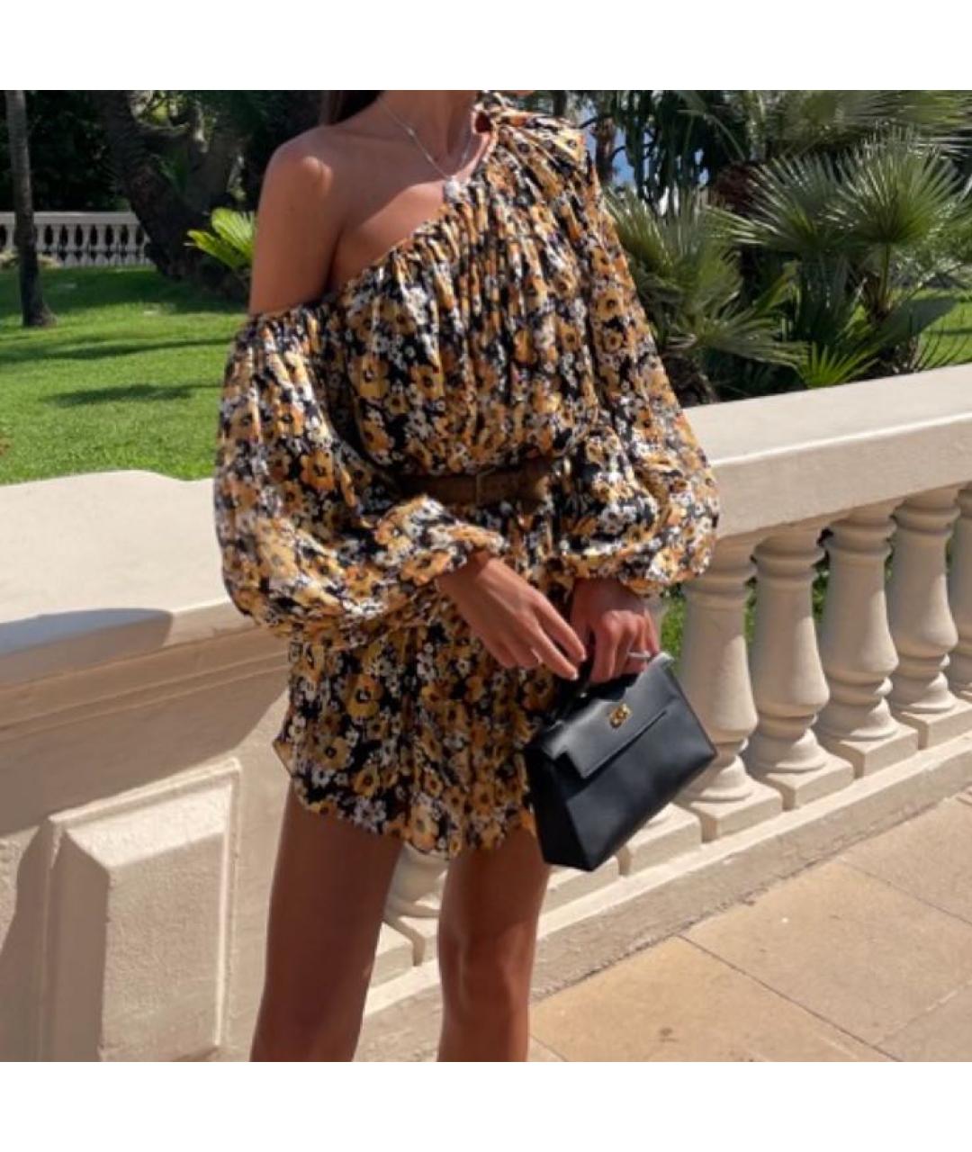 SAINT LAURENT Горчичное платье, фото 3