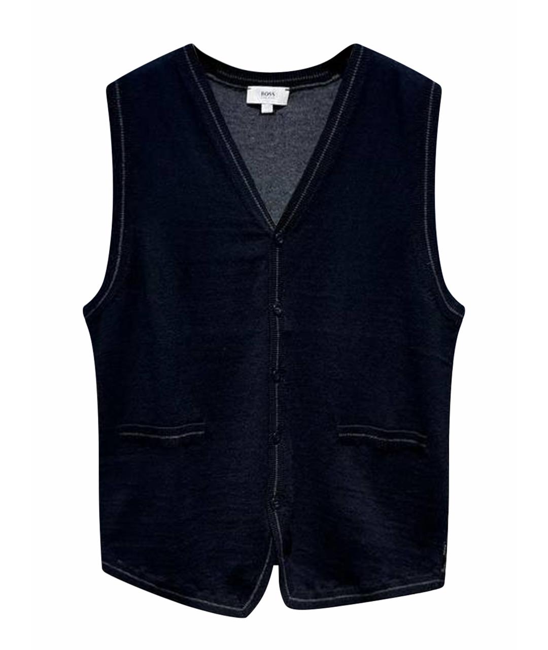 HUGO BOSS Черный шерстяной жакет / жилет, фото 1