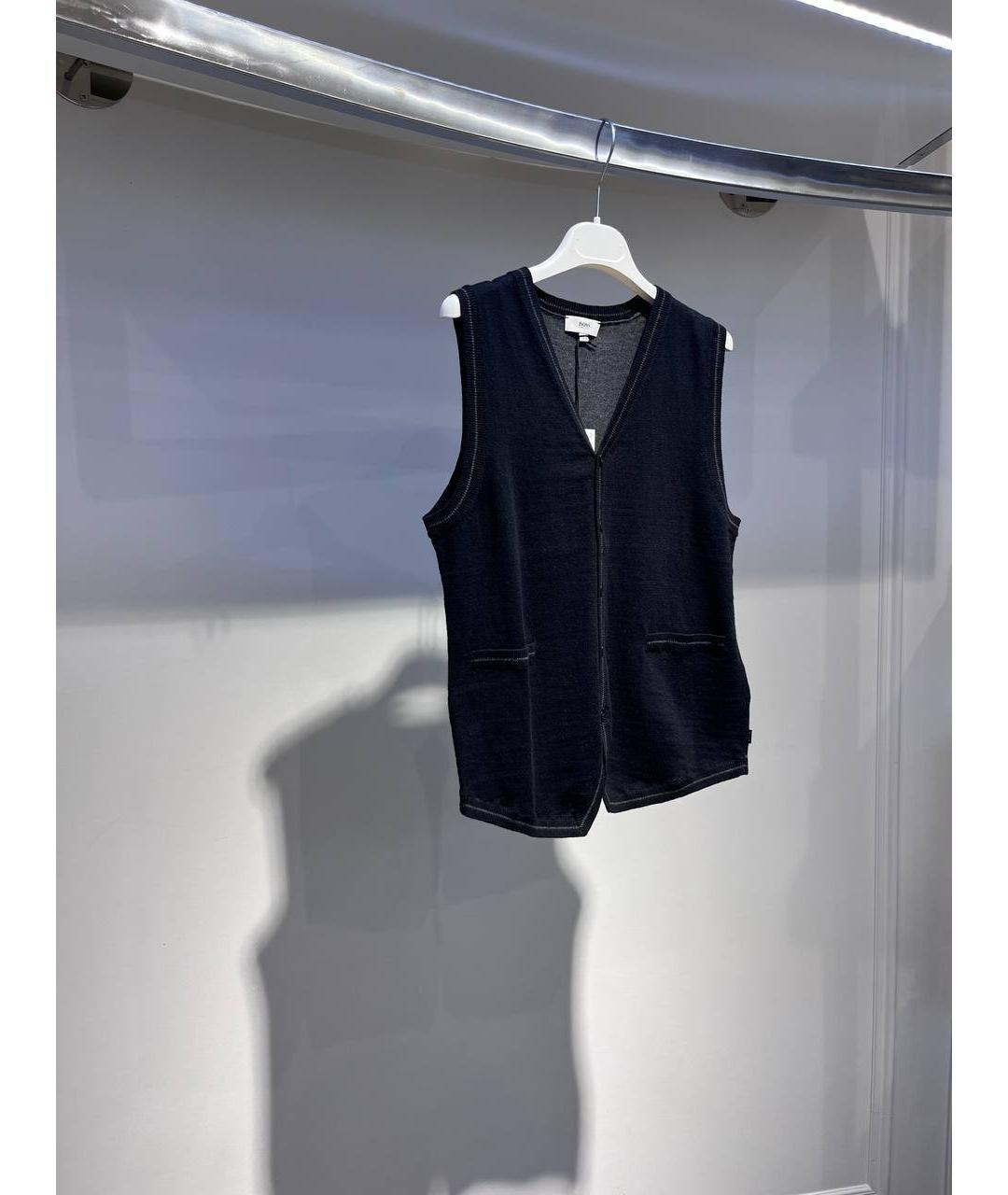 HUGO BOSS Черный шерстяной жакет / жилет, фото 2