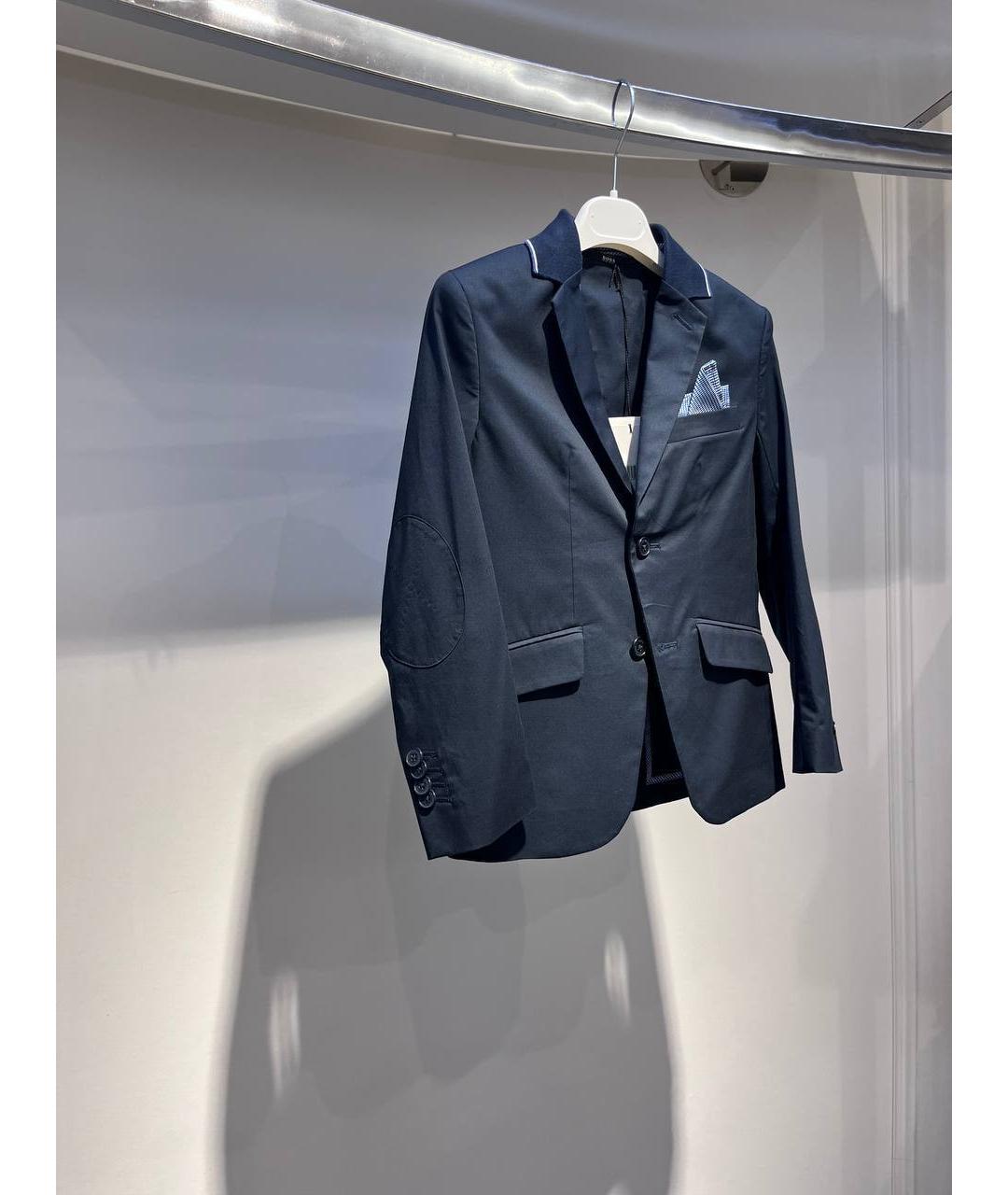 HUGO BOSS Синий хлопковый жакет / жилет, фото 2