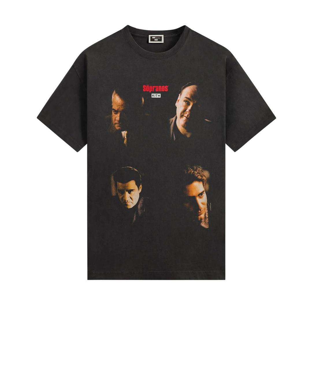 KITH Черная хлопковая футболка, фото 1