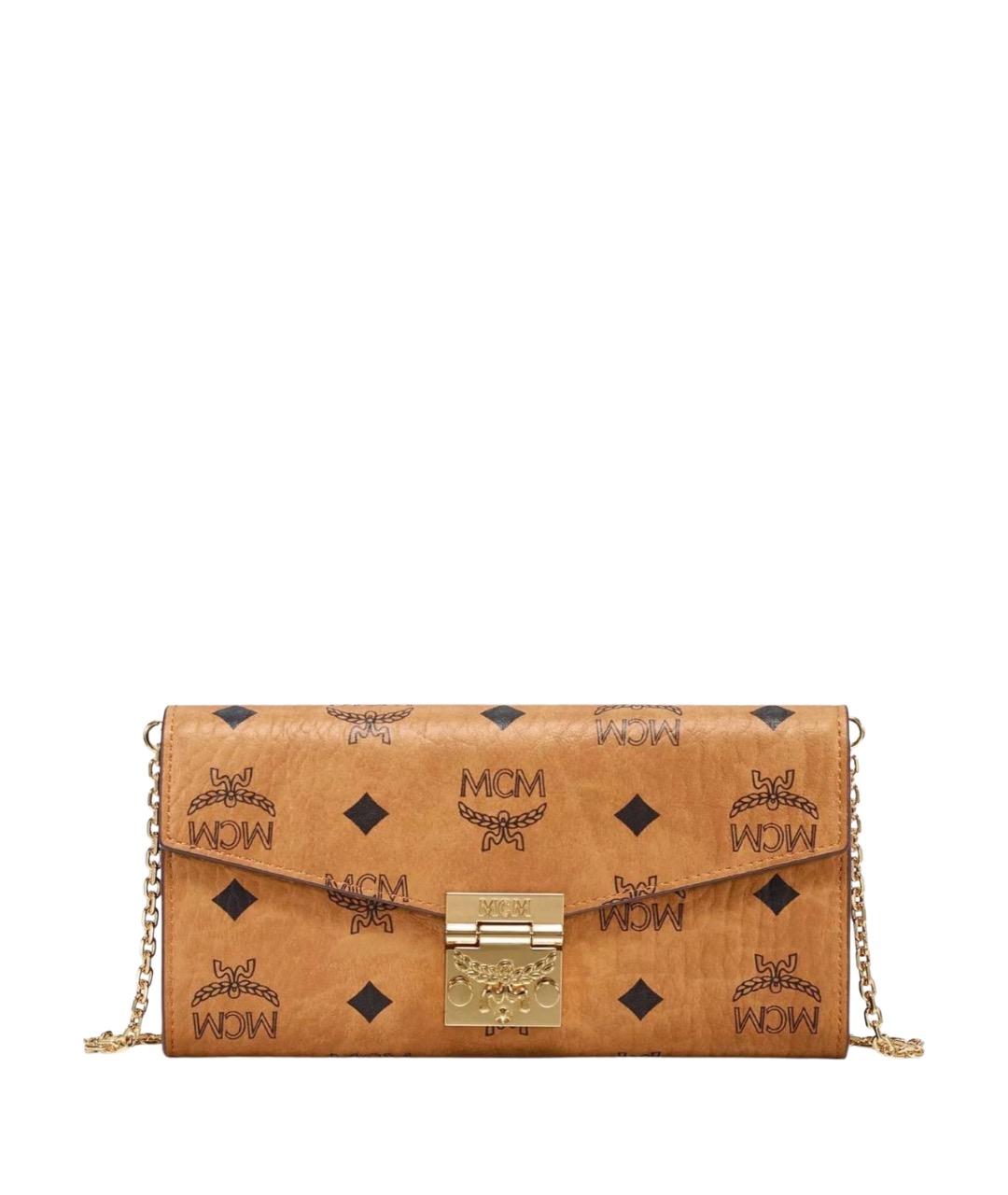 MCM Коричневая кожаная сумка через плечо, фото 1