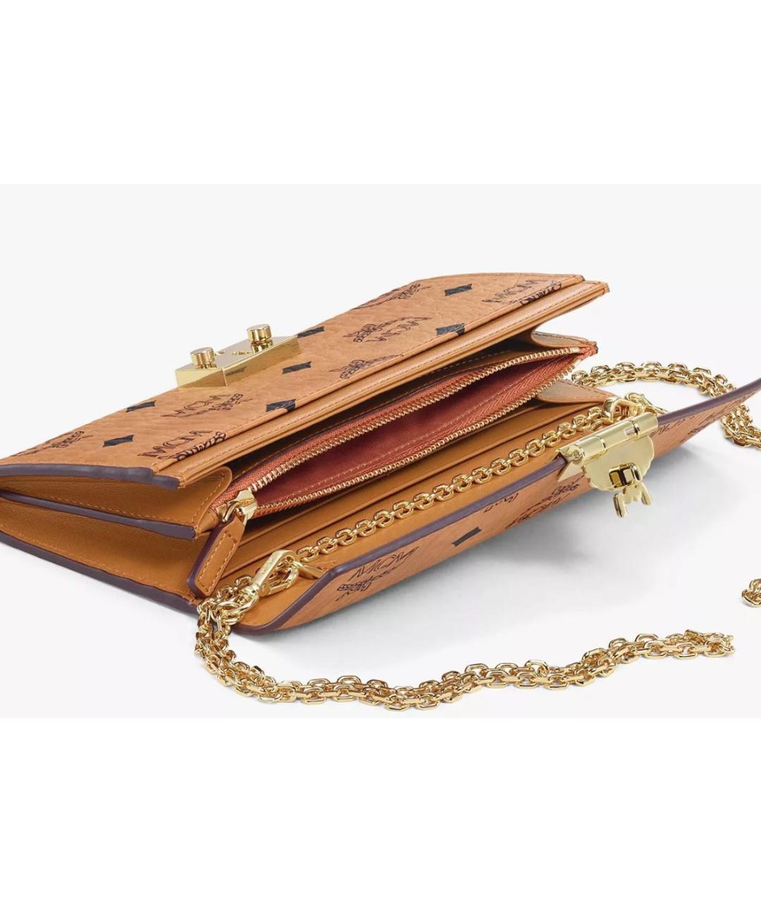 MCM Коричневая кожаная сумка через плечо, фото 3