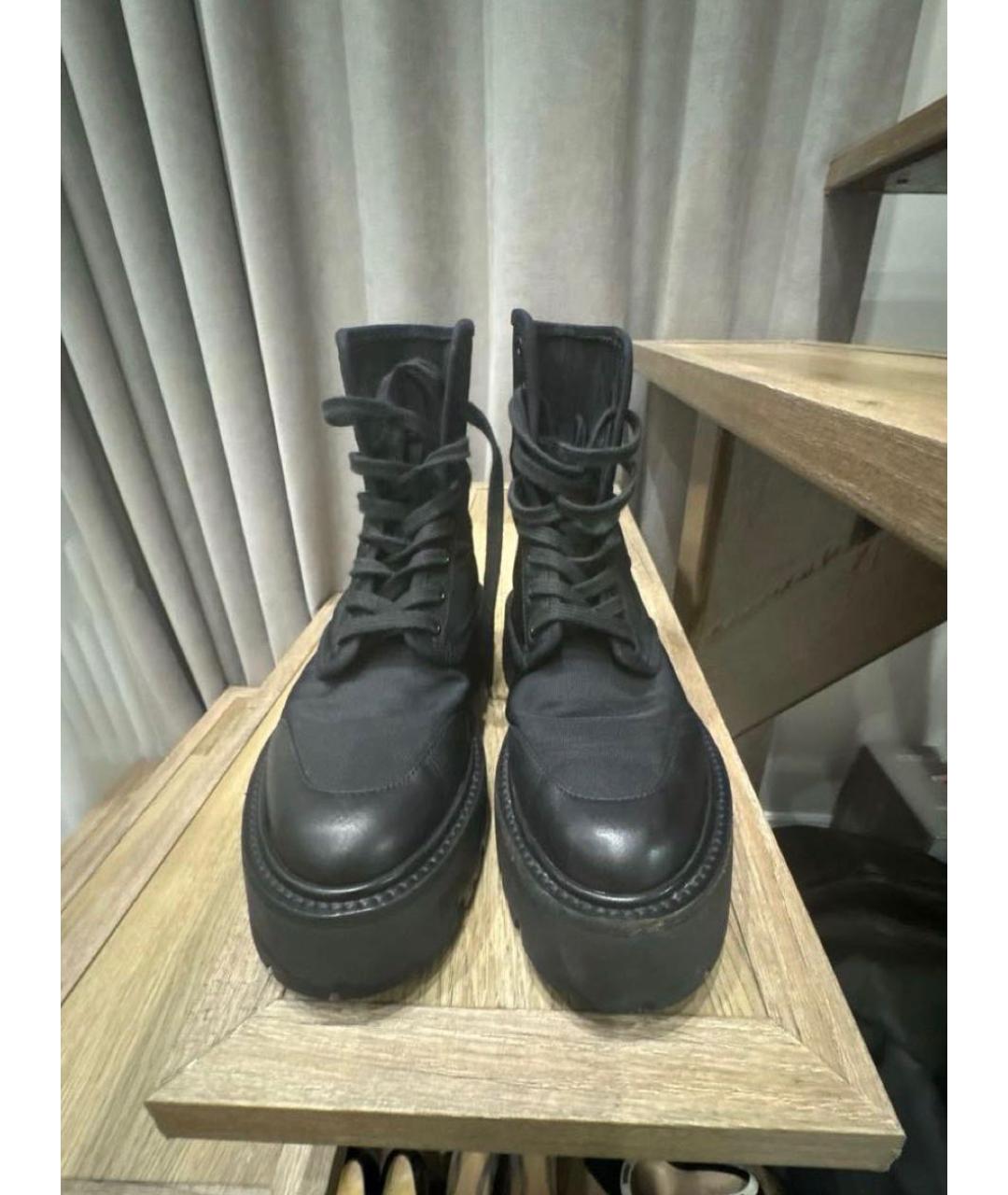 CELINE Черные текстильные ботинки, фото 2