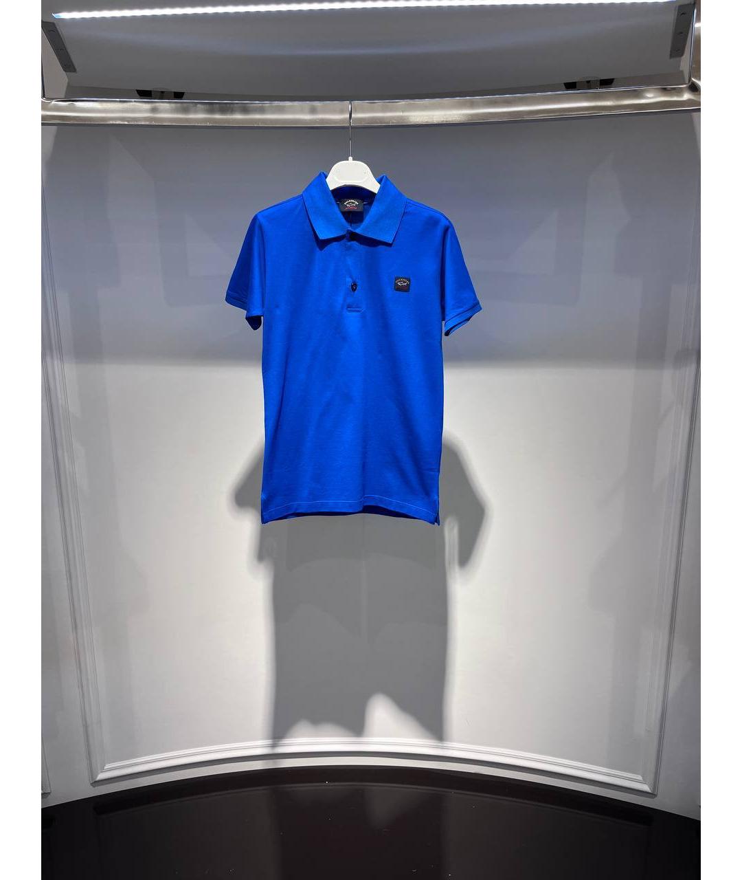 PAUL & SHARK Синяя хлопковая детская футболка, фото 4