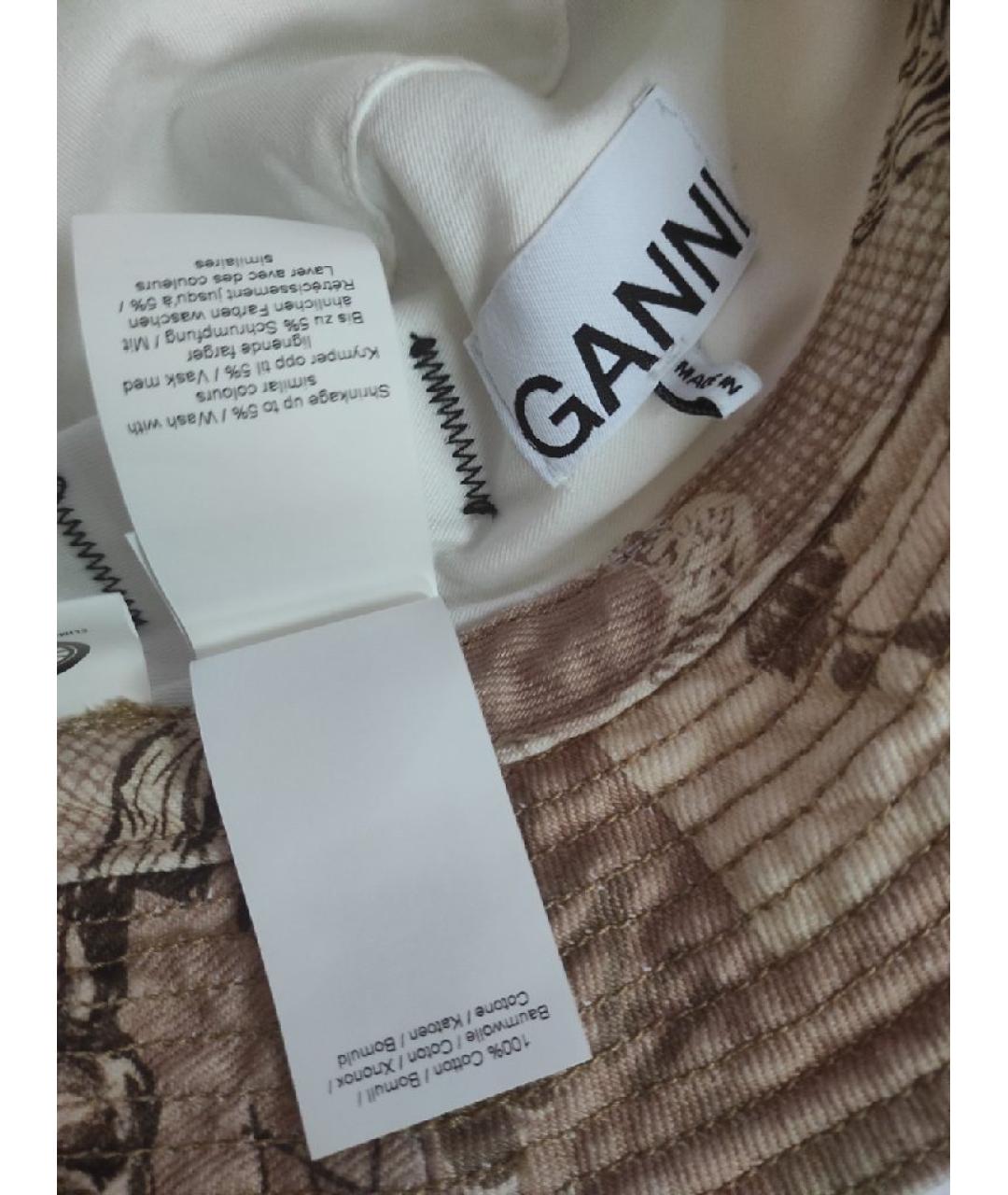 GANNI Бежевая хлопковая панама, фото 6