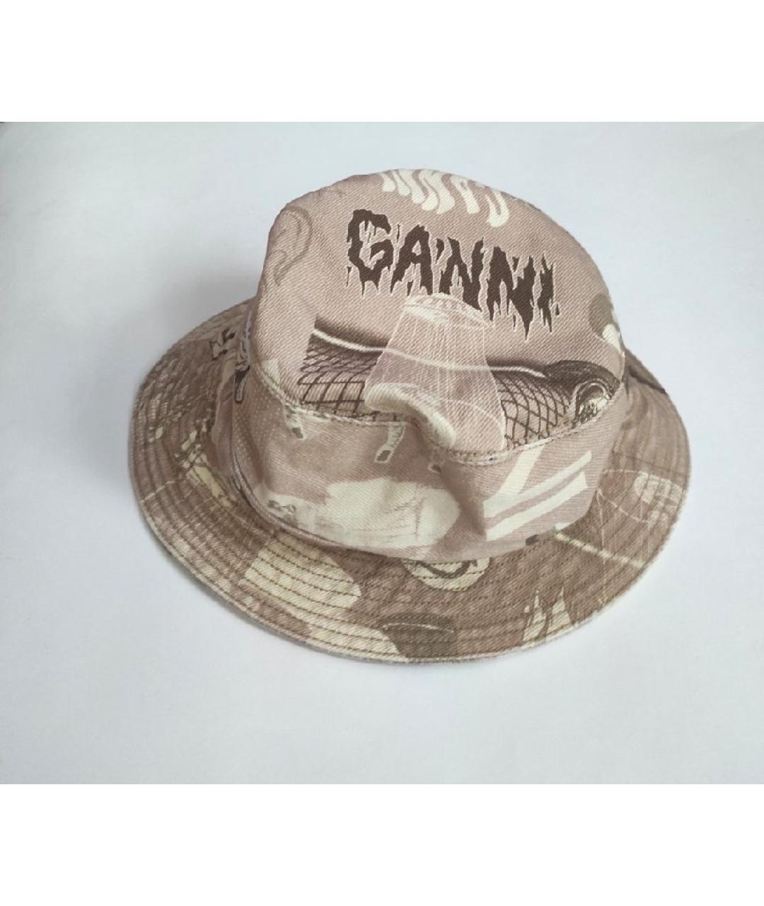 GANNI Бежевая хлопковая панама, фото 3