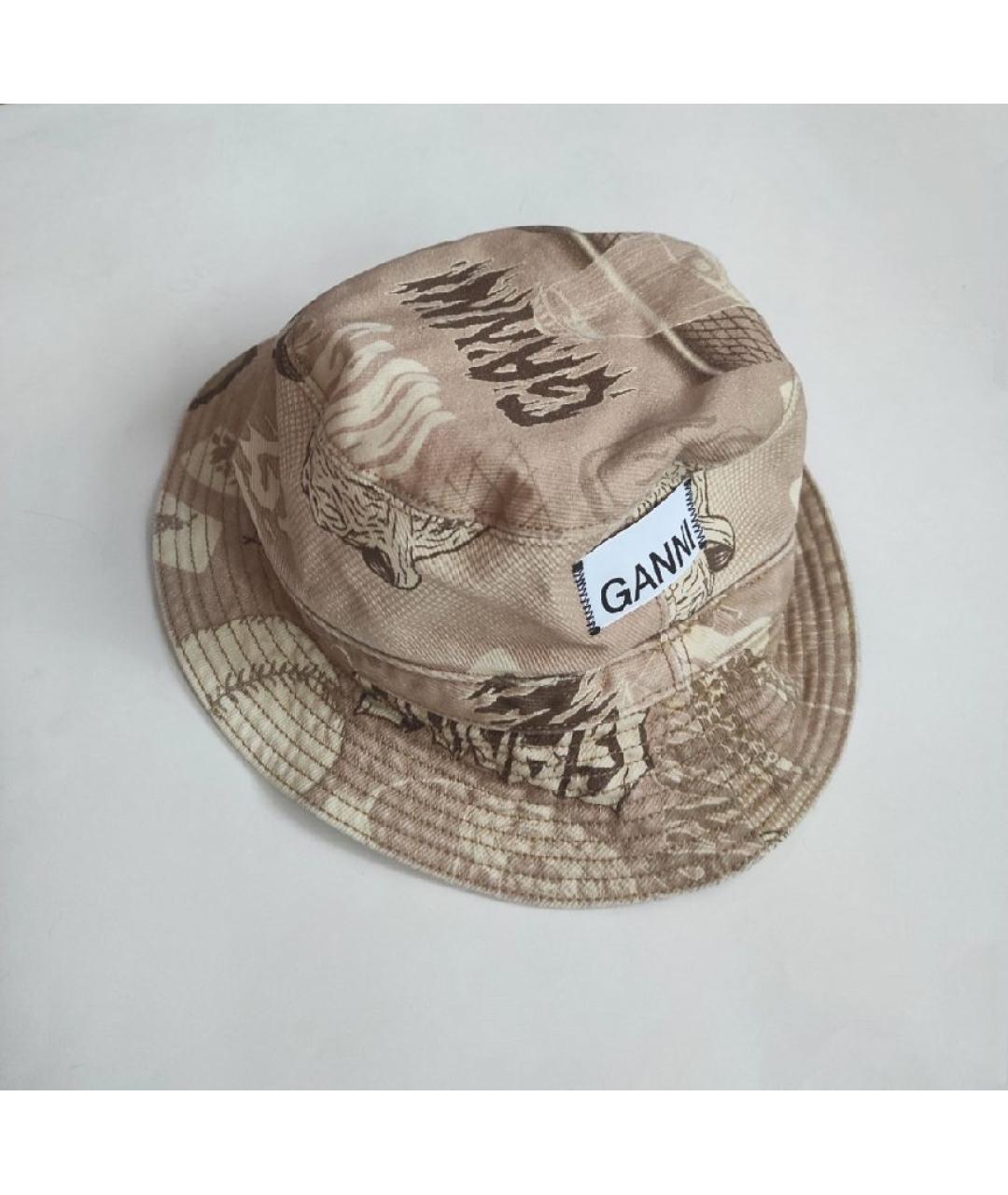 GANNI Бежевая хлопковая панама, фото 8