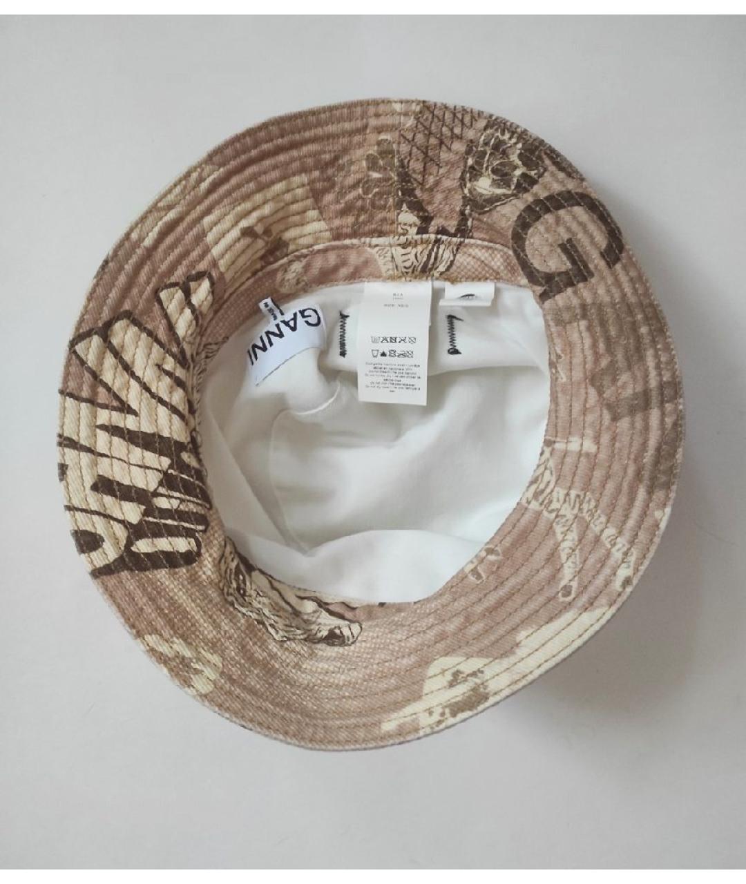GANNI Бежевая хлопковая панама, фото 4